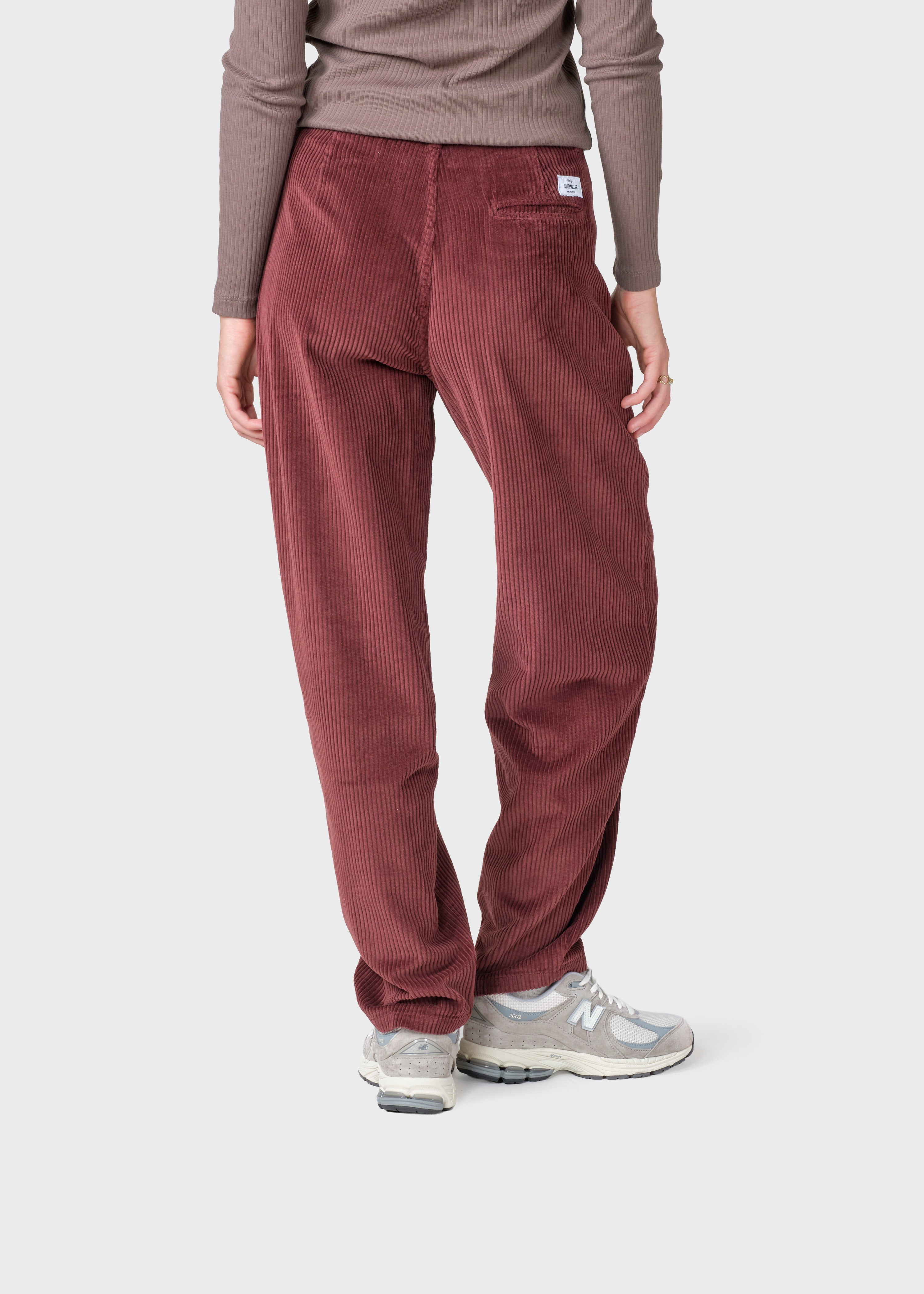 Gwen Jumbo Corduroy Pants - Burgundy