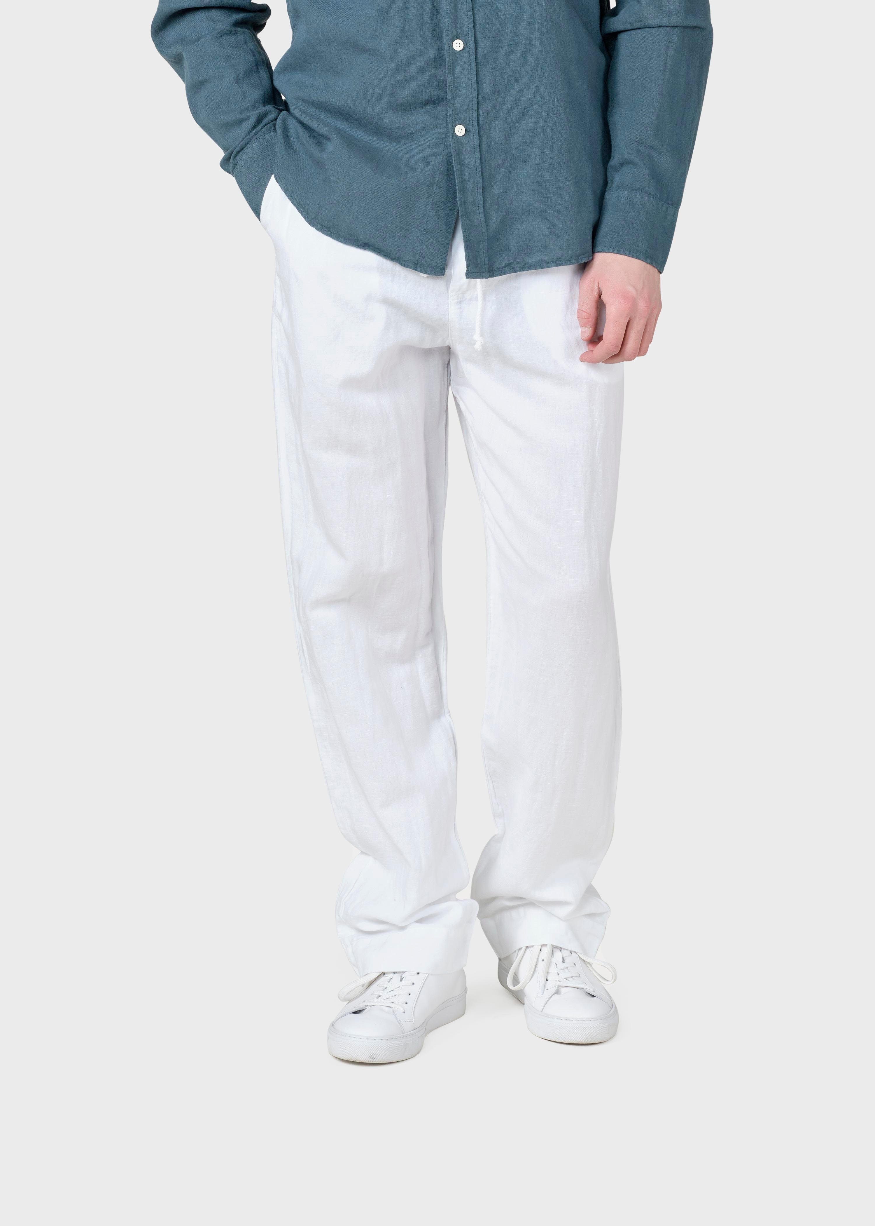 Jens Linen Pants - White