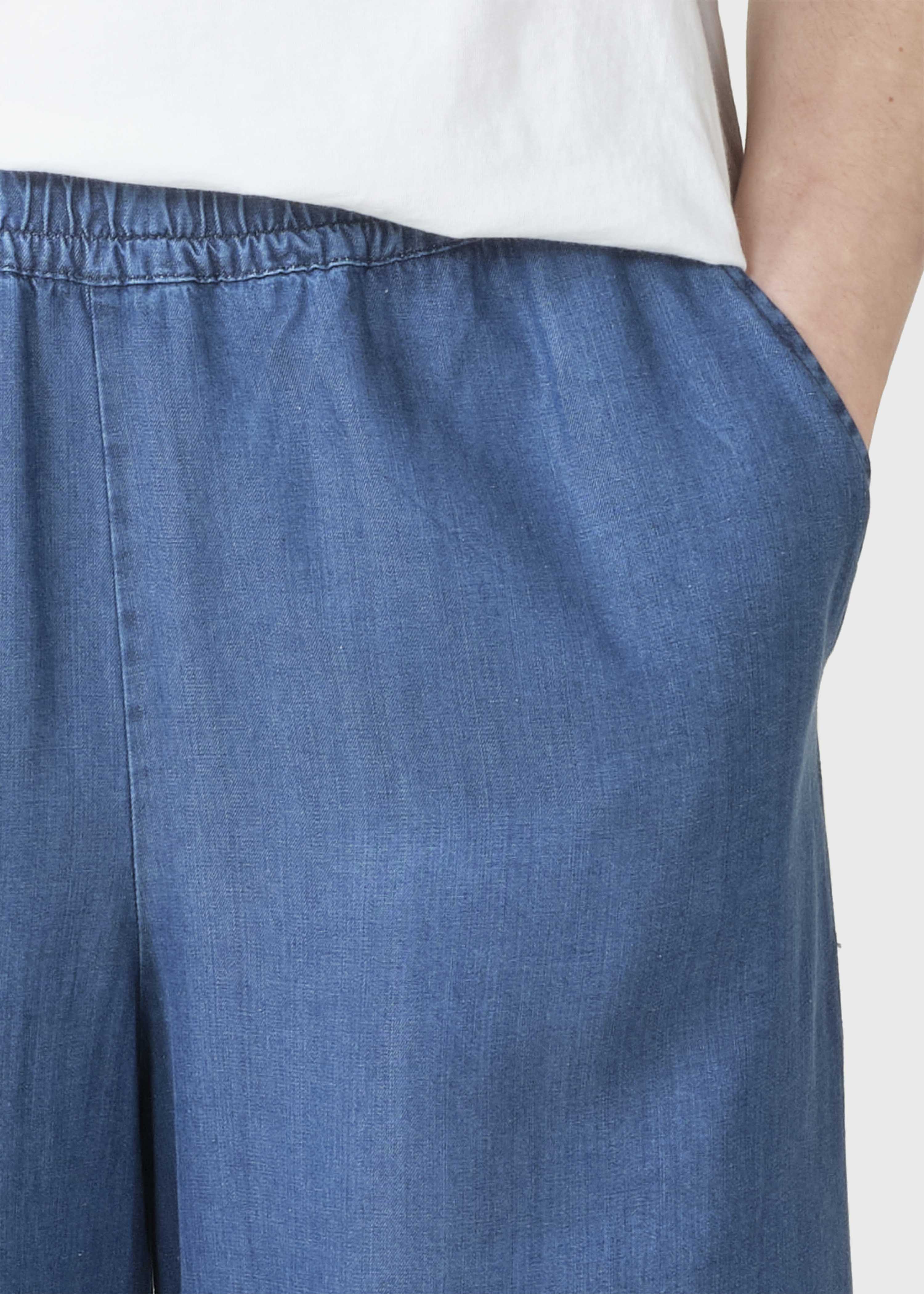 Pantalon Kaja Lyocell - Bleu foncé chambray 