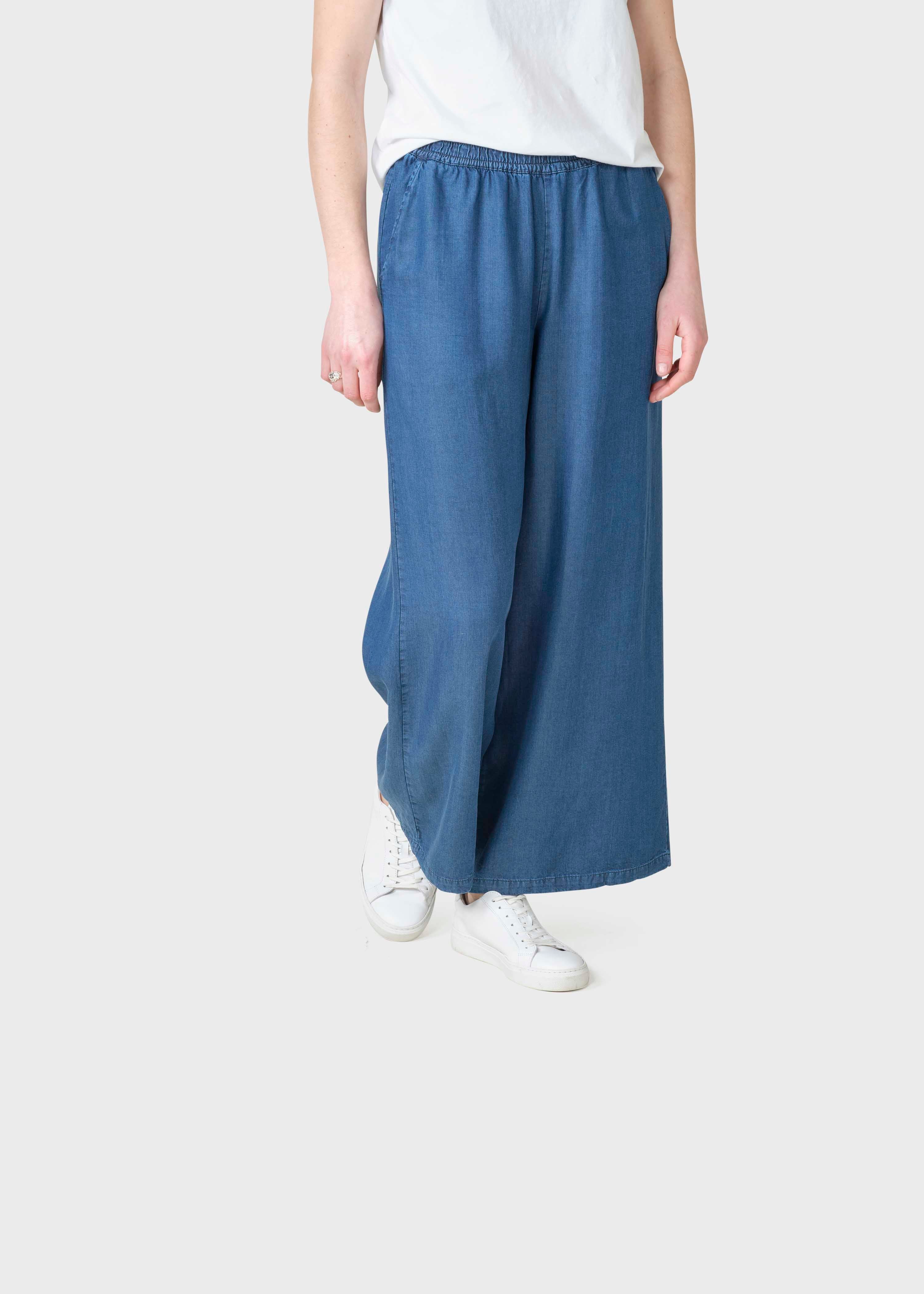 Pantalon Kaja Lyocell - Bleu foncé chambray 