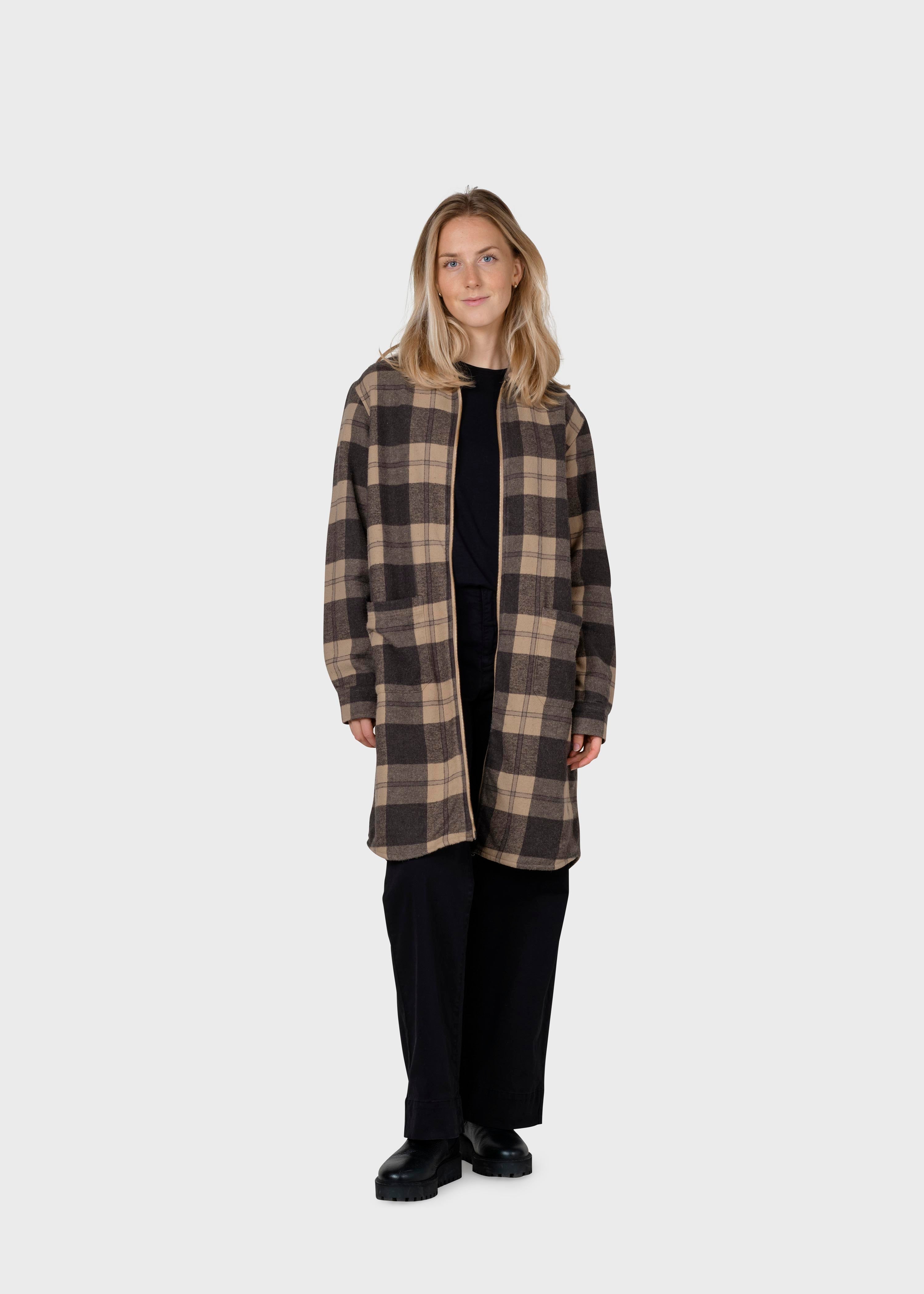 Lolly Checked Overshirt - Sand/black