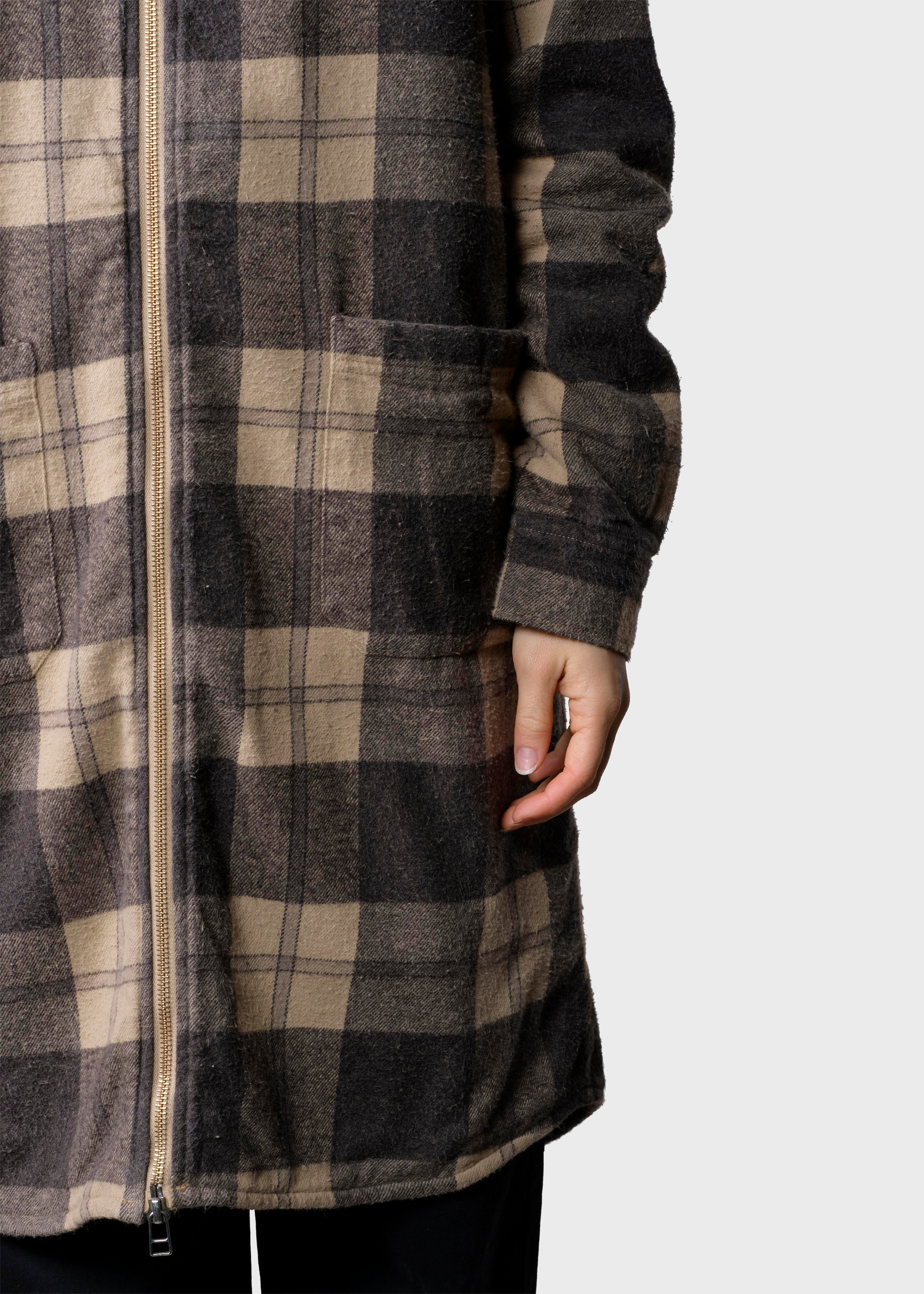 Lolly Checked Overshirt - Sand/black