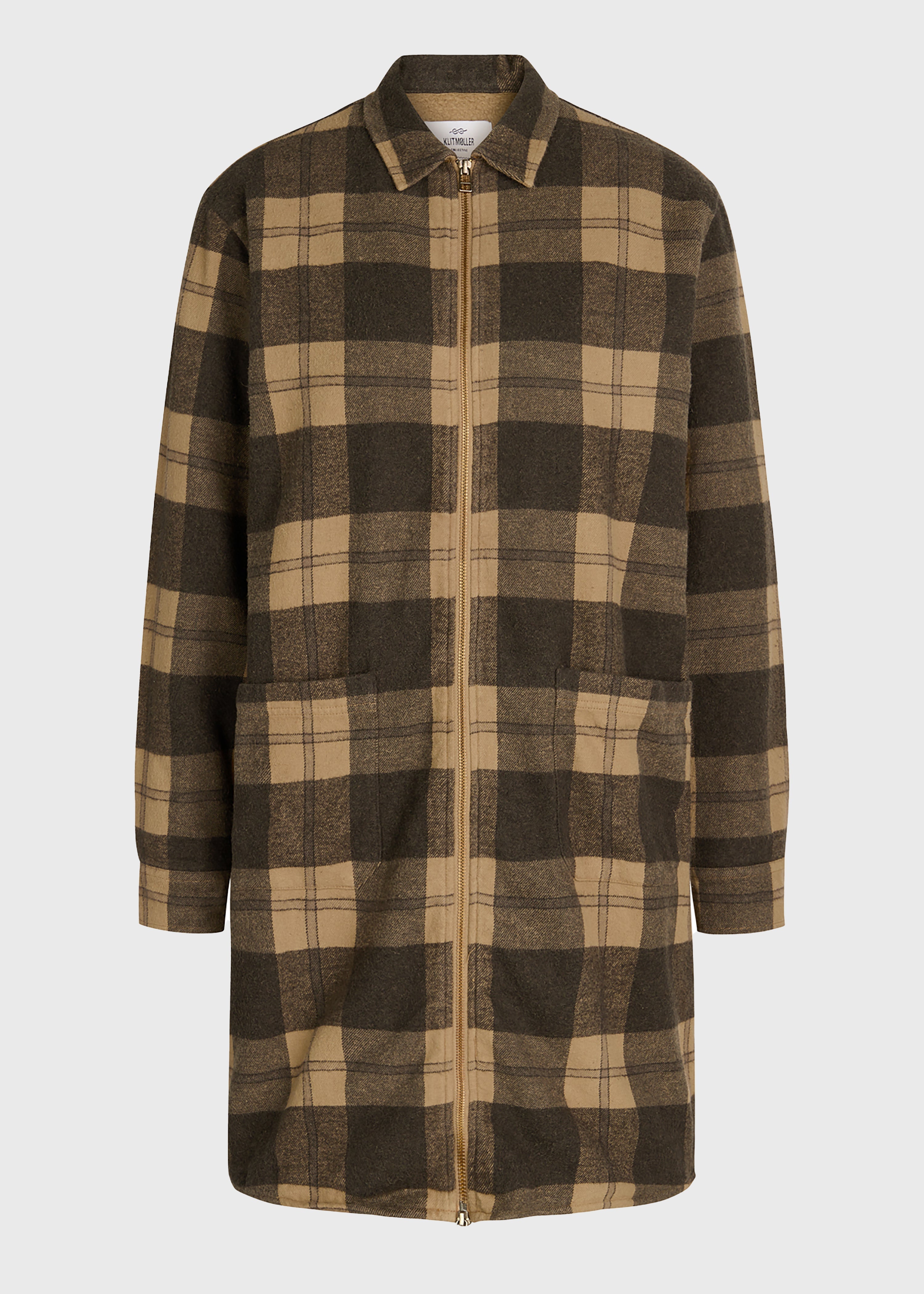 Lolly Checked Overshirt - Sand/black