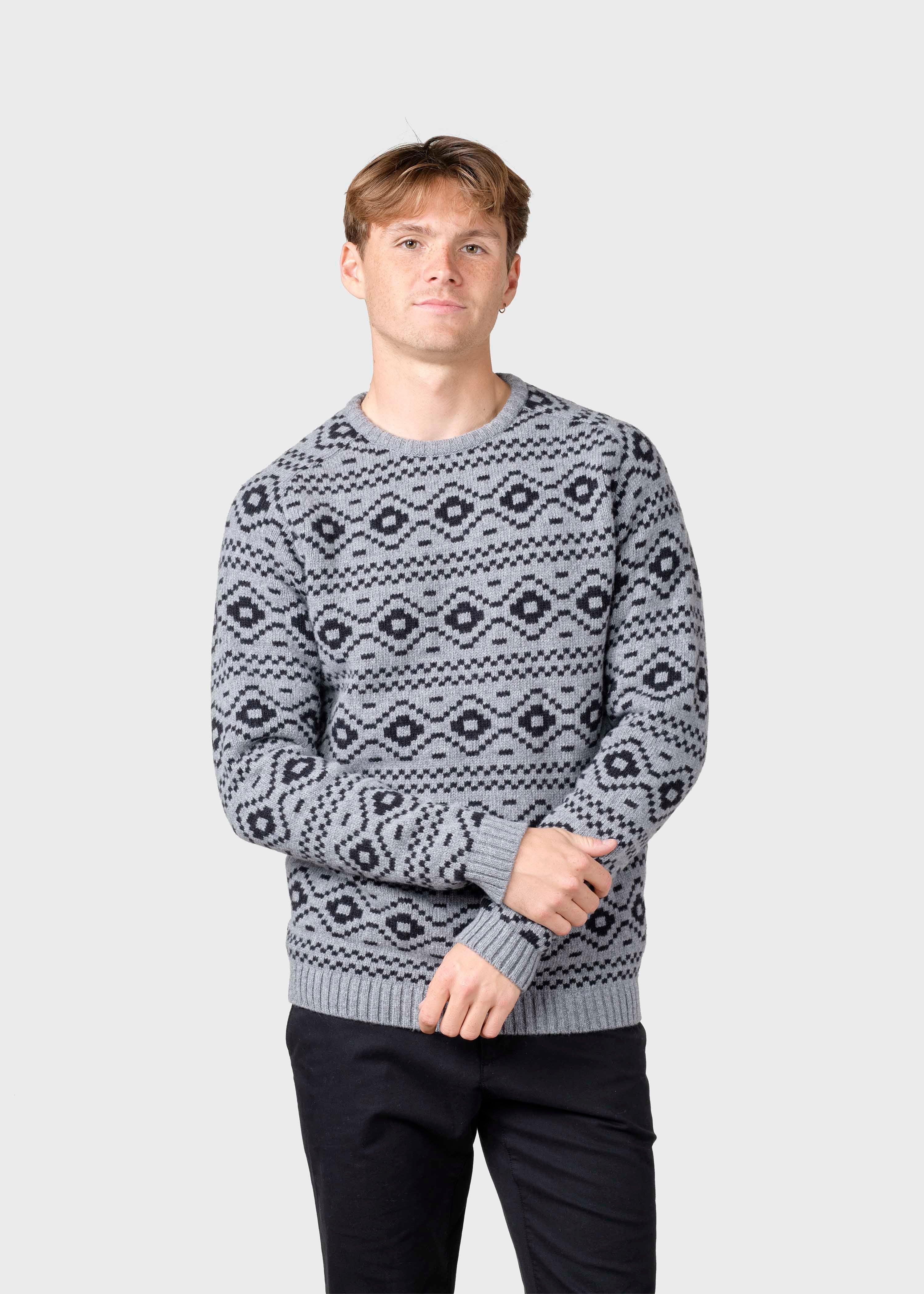 Marlon Knit - Light Grey/black