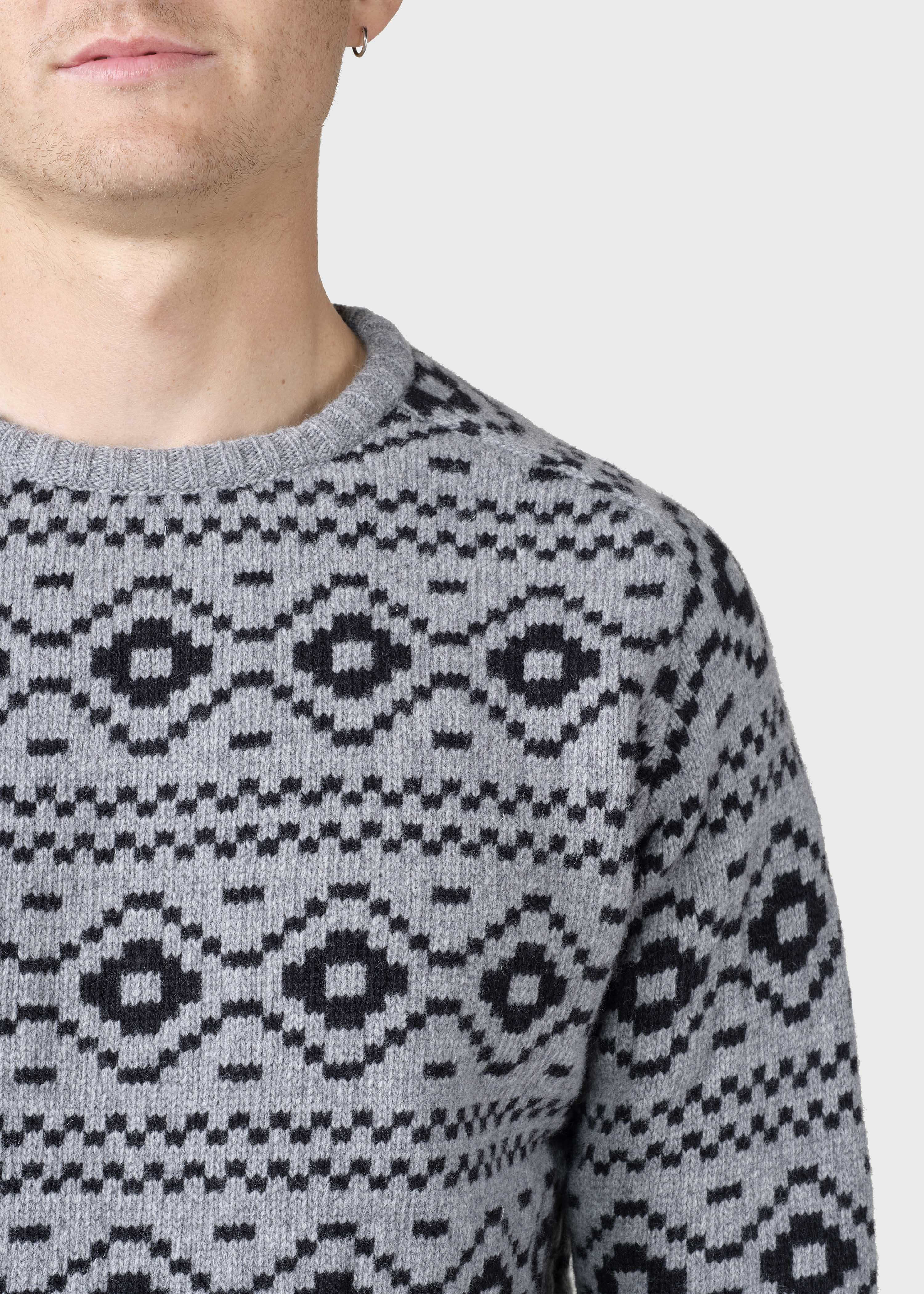 Marlon Knit - Light Grey/black