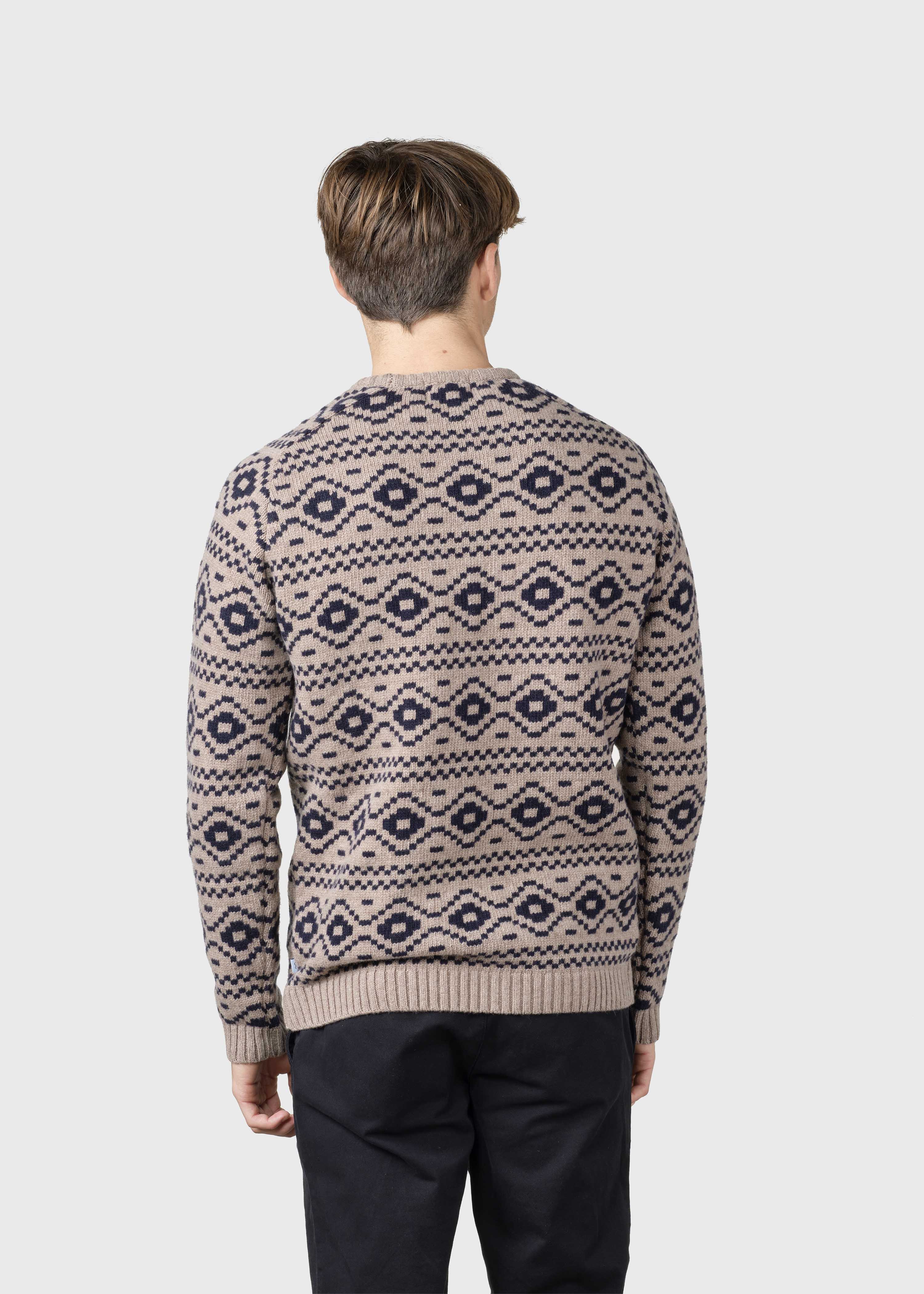 Marlon Knit - Sand/navy