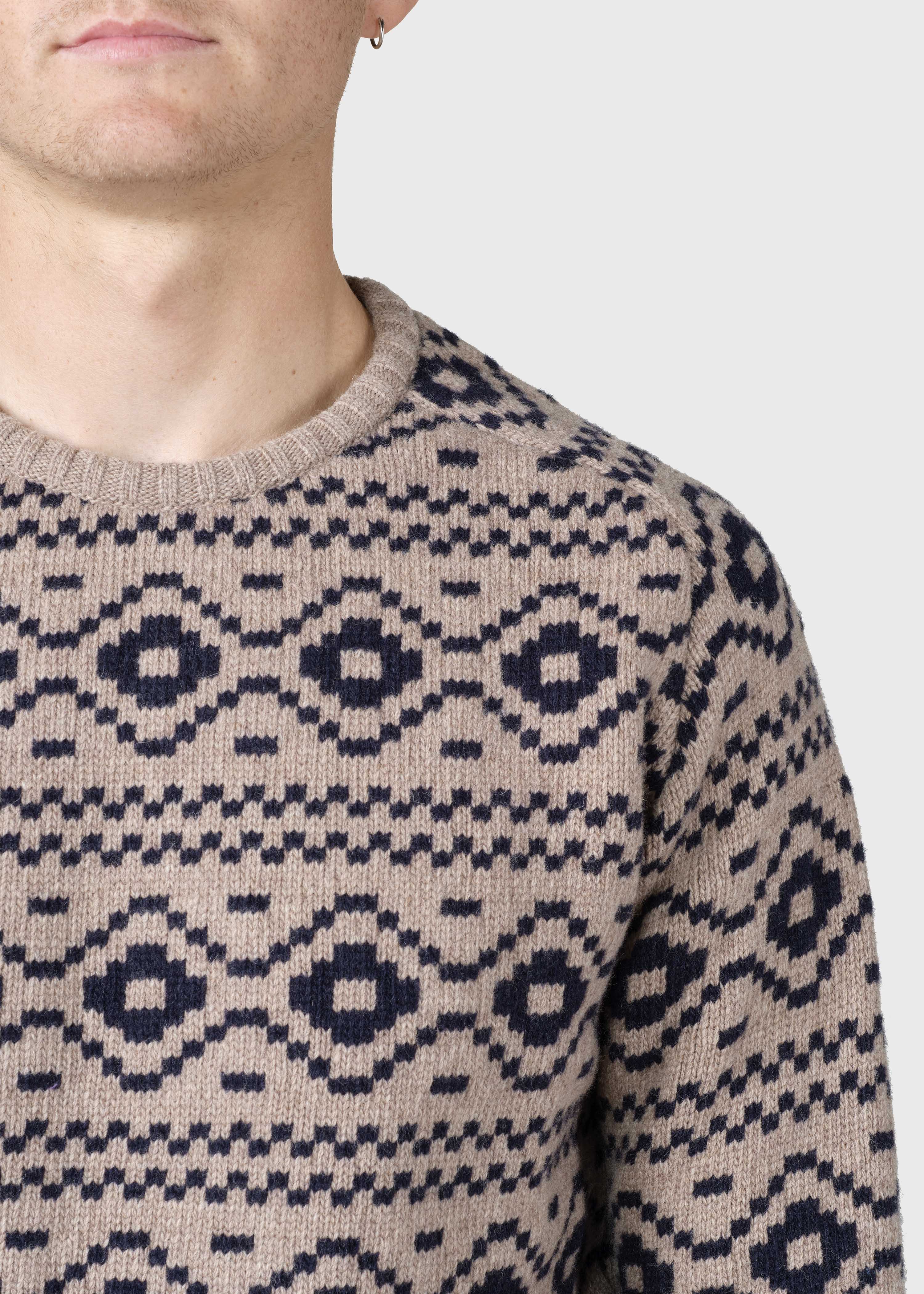 Marlon Knit - Sand/navy