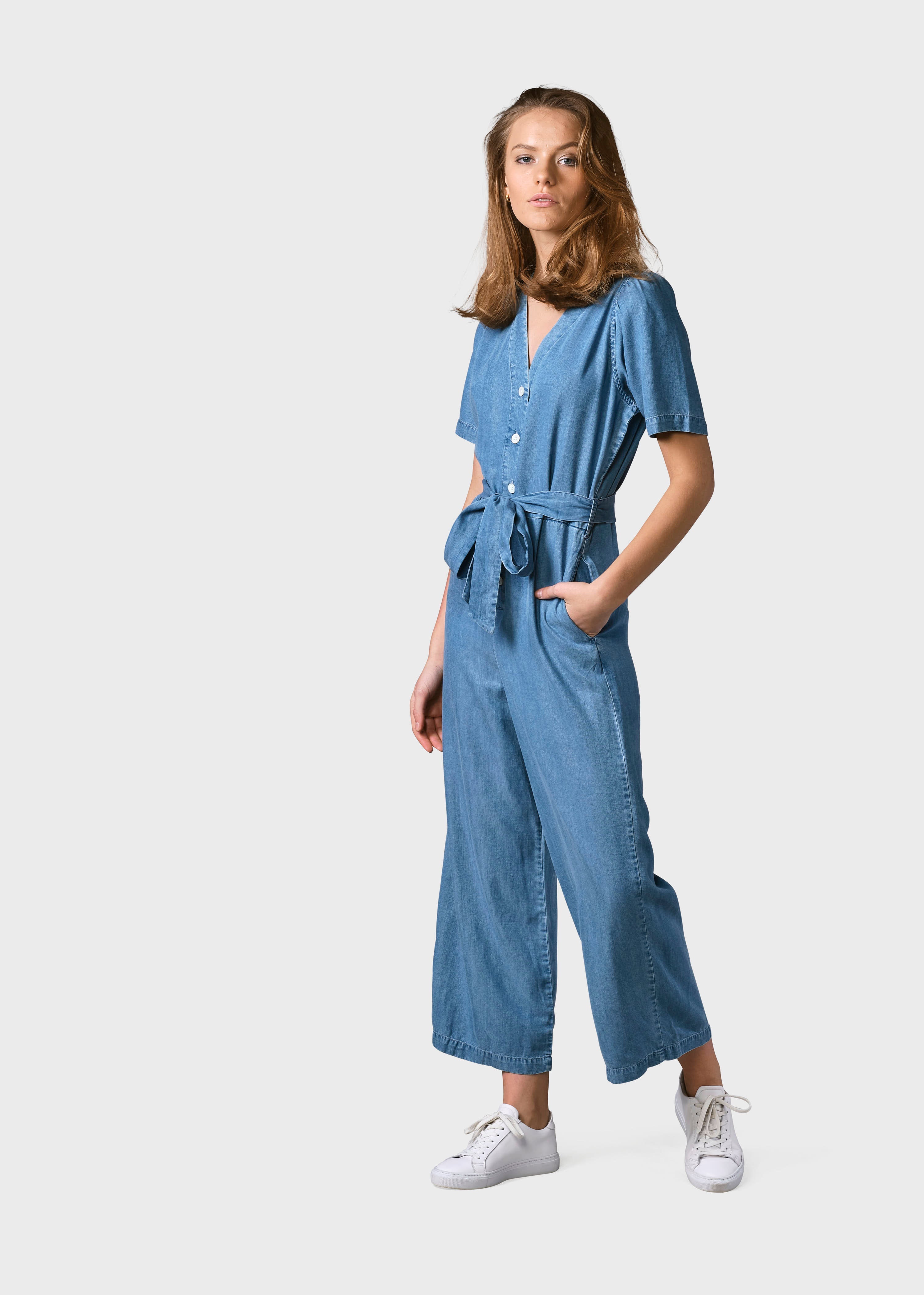 Marna Jumpsuit - Light Blue Chambrey