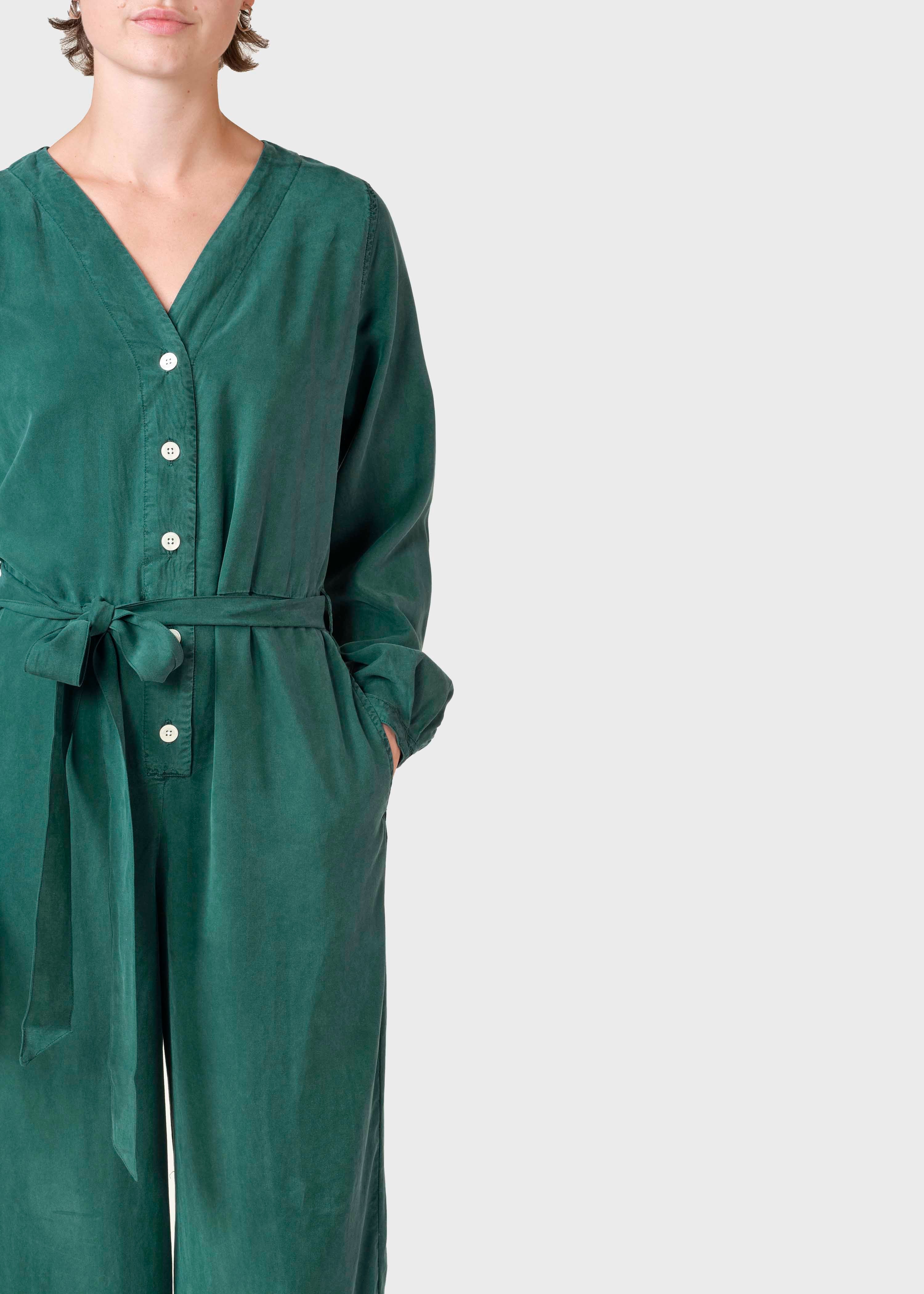 Marna Longsleeve Jumpsuit - Moss Green