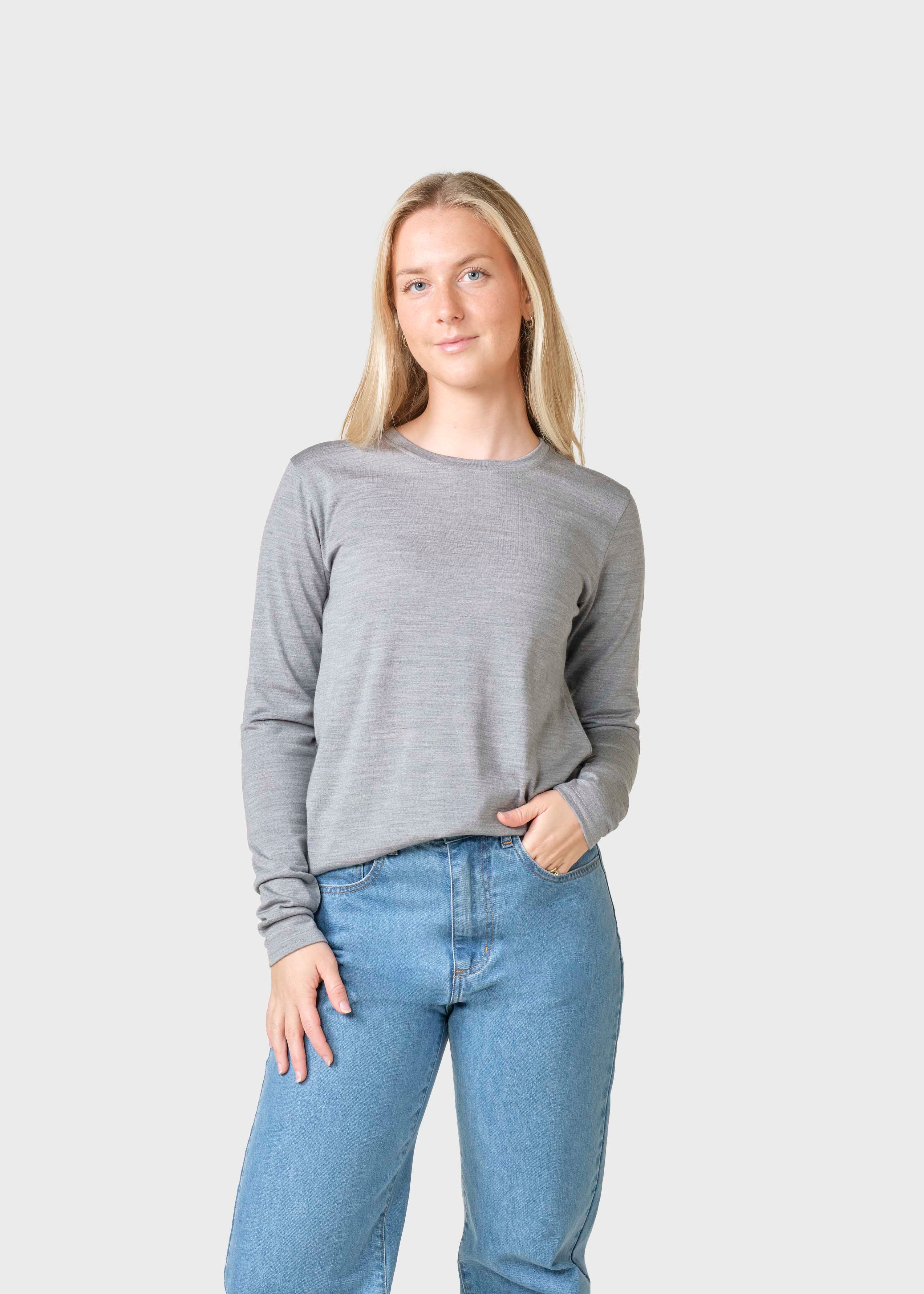 Marta Ls Tee - Grey Melange