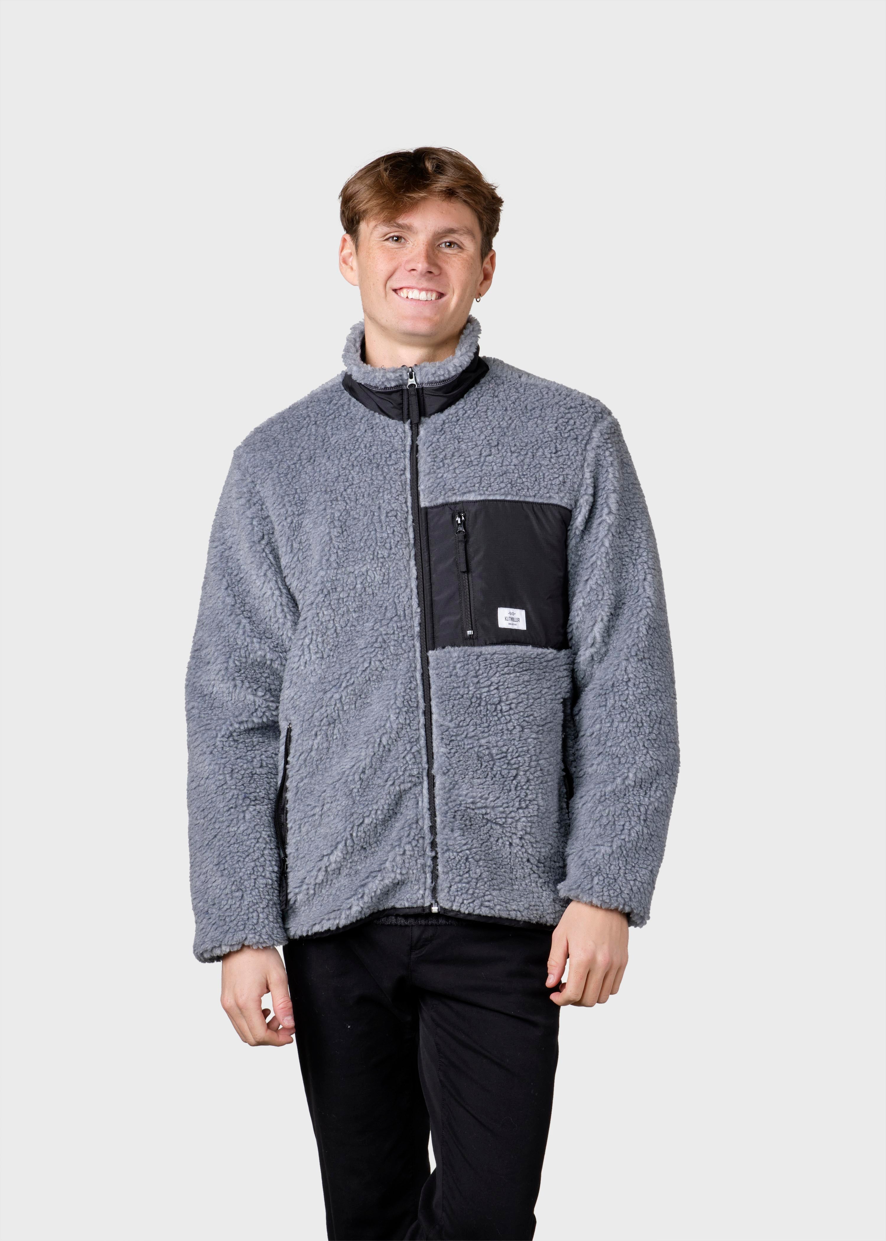 Mens Fleece Jacket - Pastel Grey