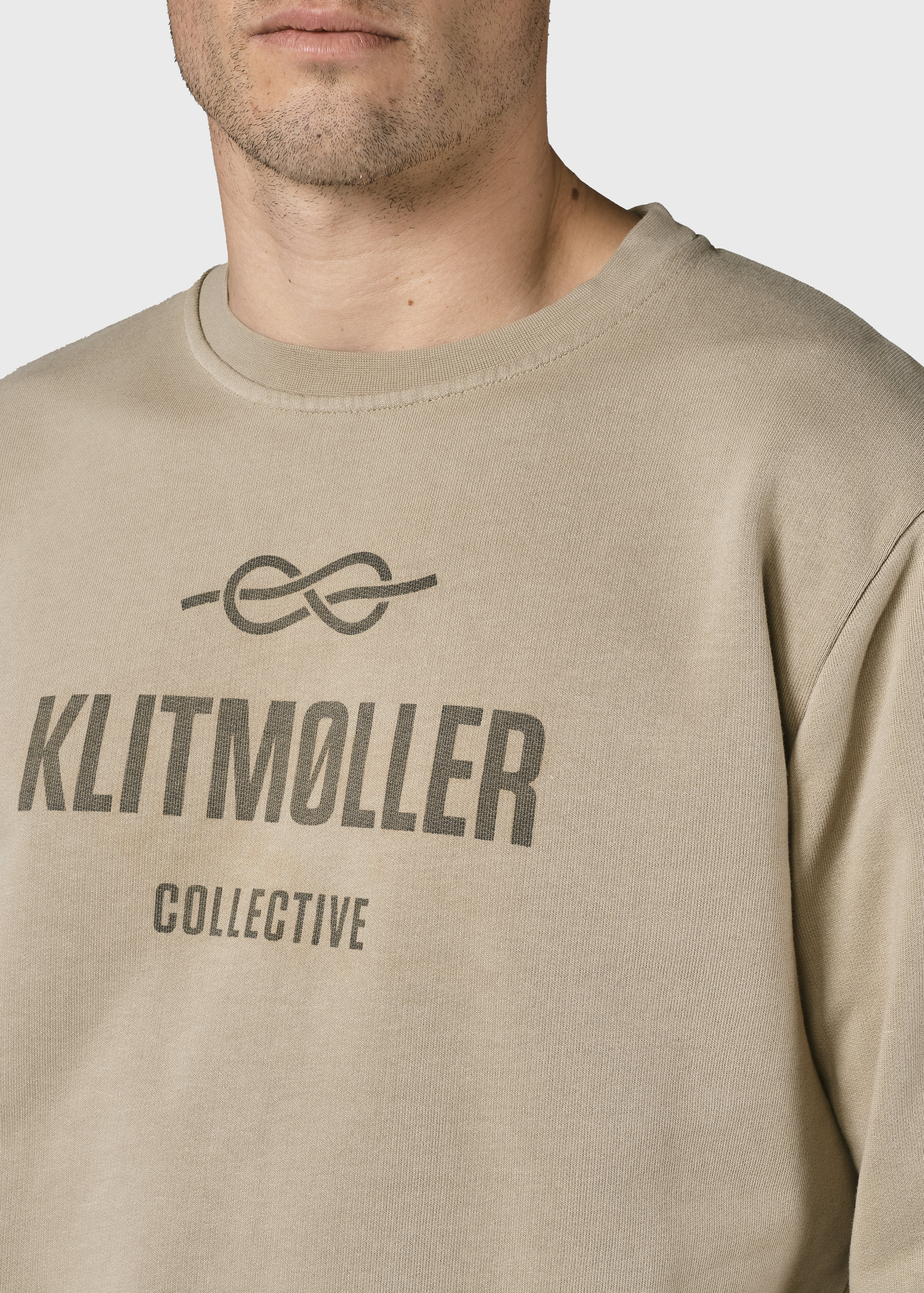 Mens Logo Crew - Sand