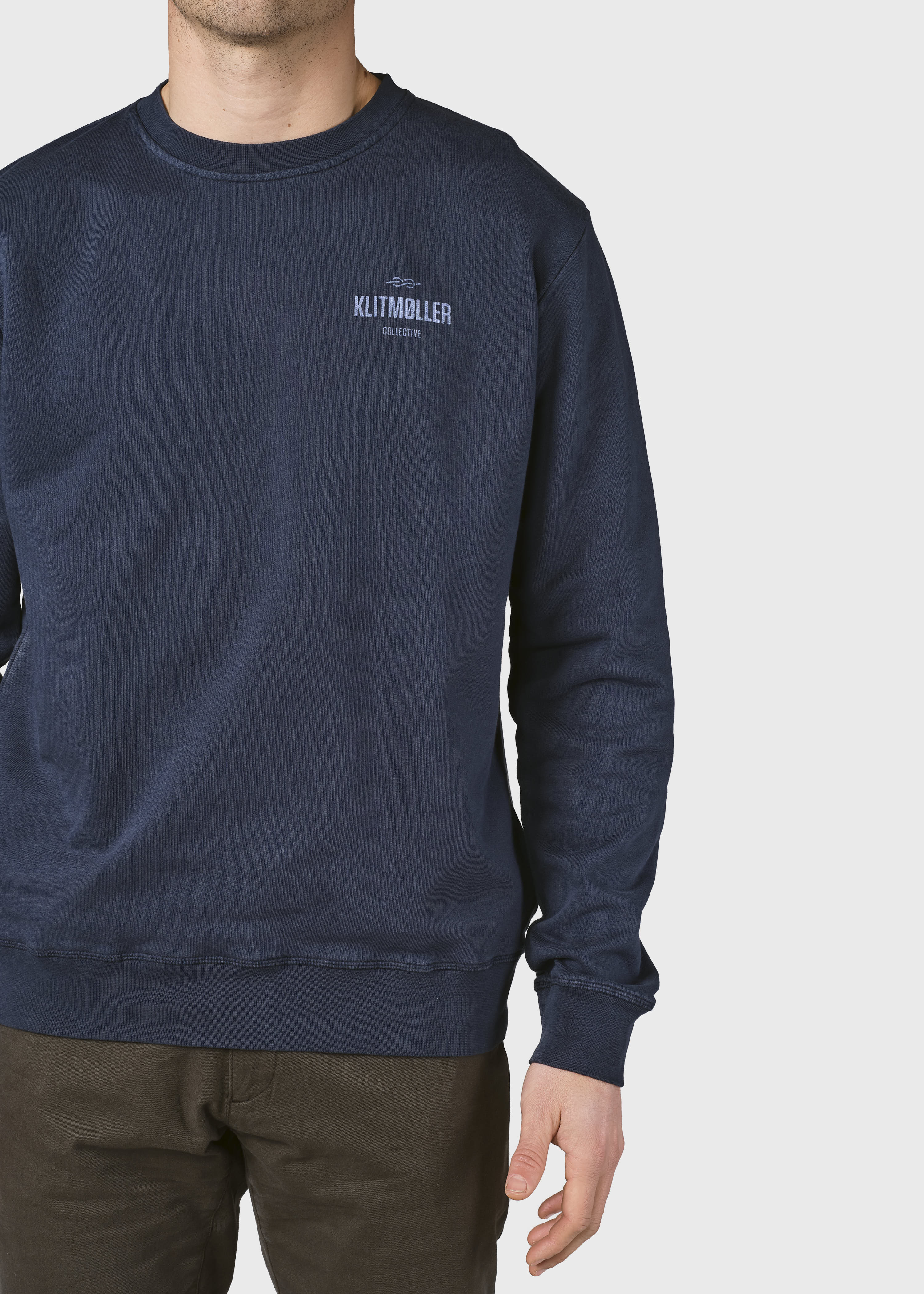 Mens Small Logo Crew - Navy
