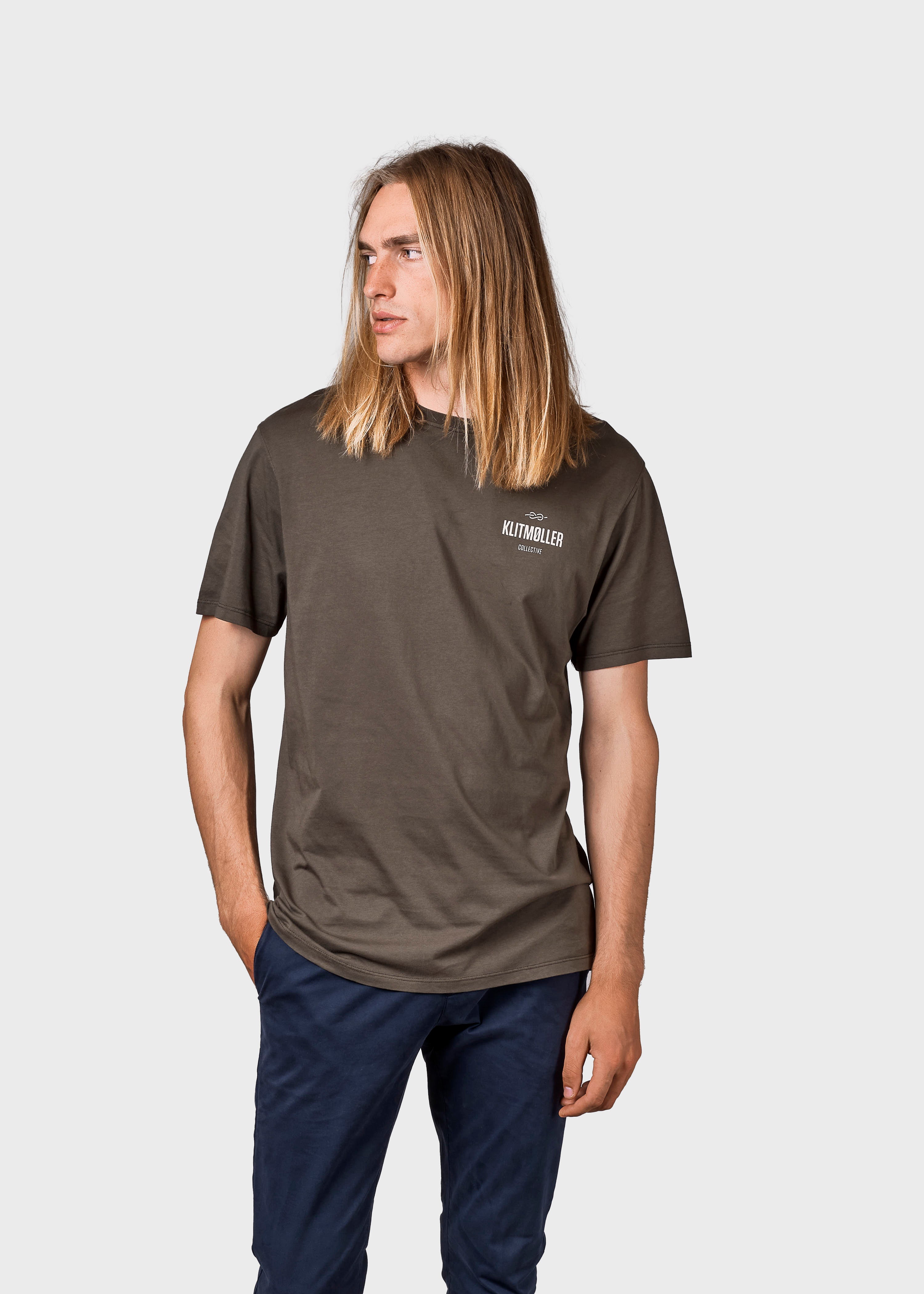 Mens Small Logo Tee - Olive