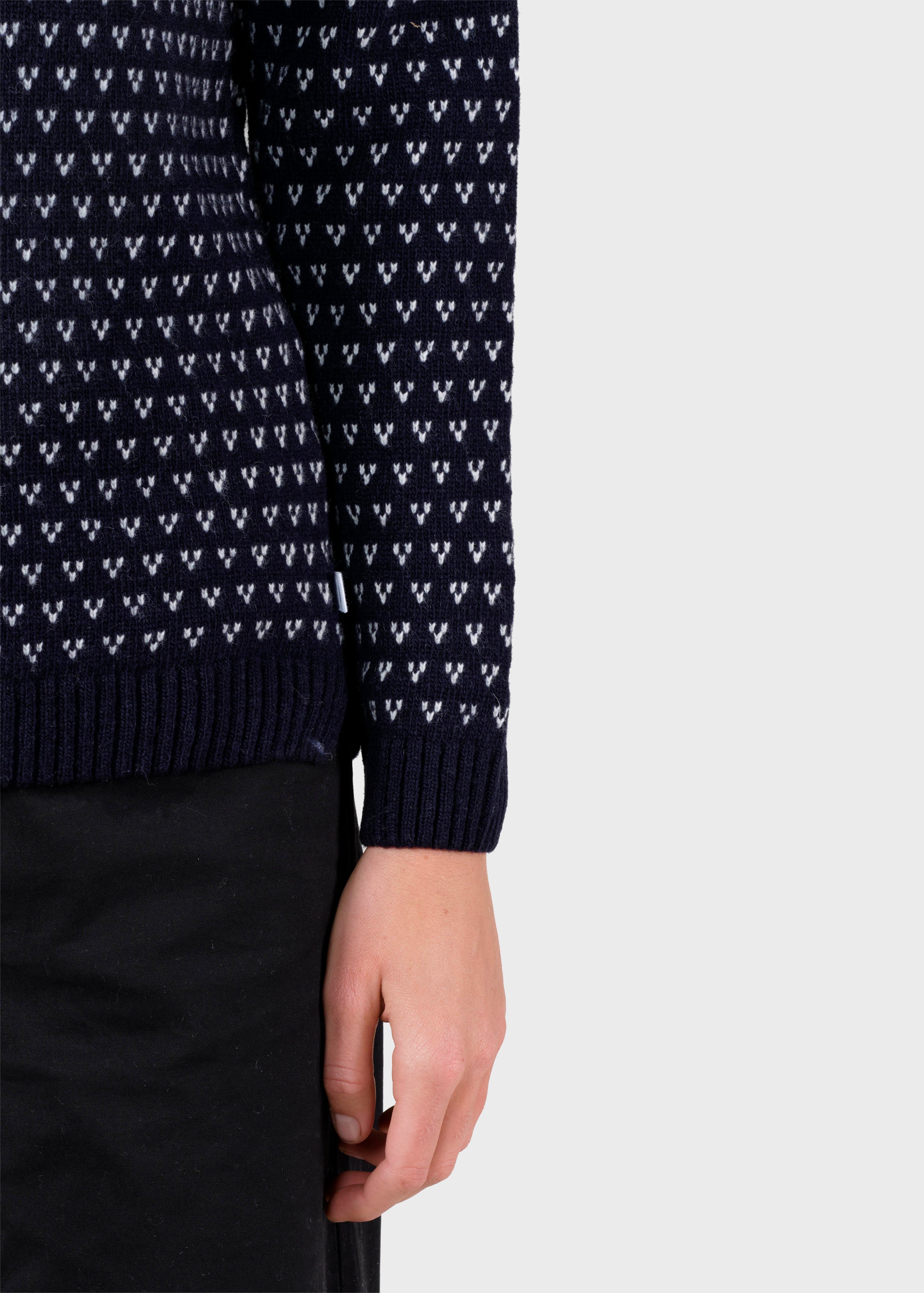 Mika Knit - Navy/cream