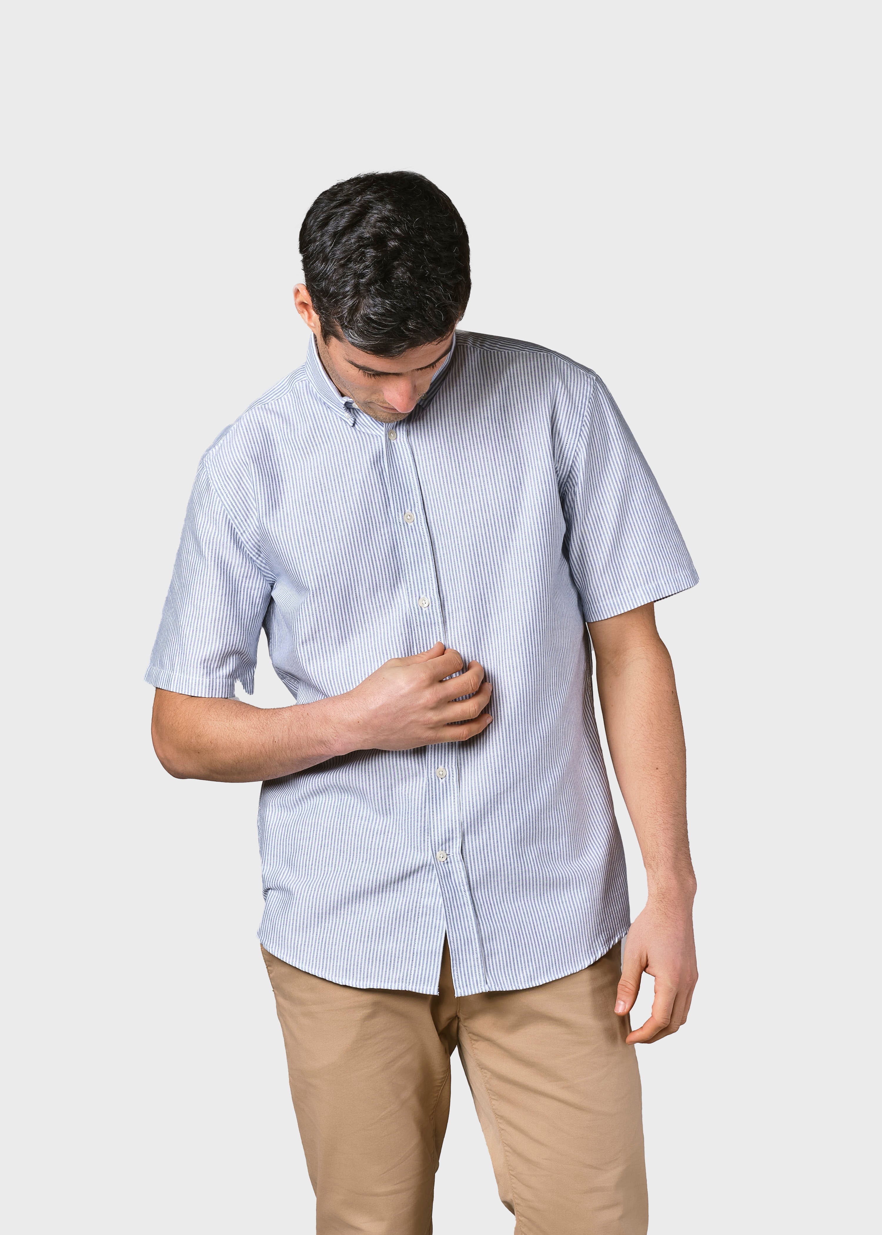 Mikkel Striped Shirt - White/navy