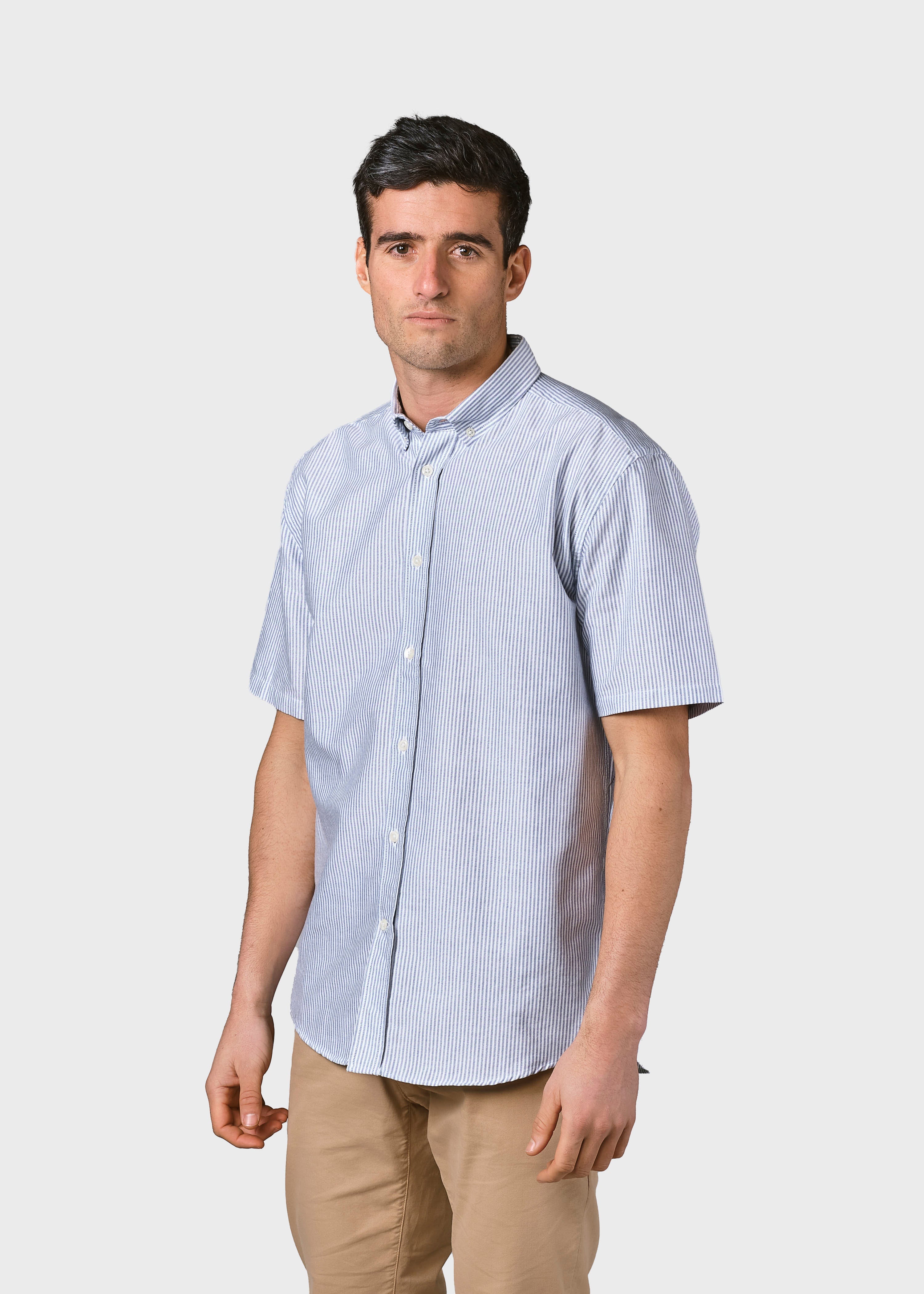 Mikkel Striped Shirt - White/navy