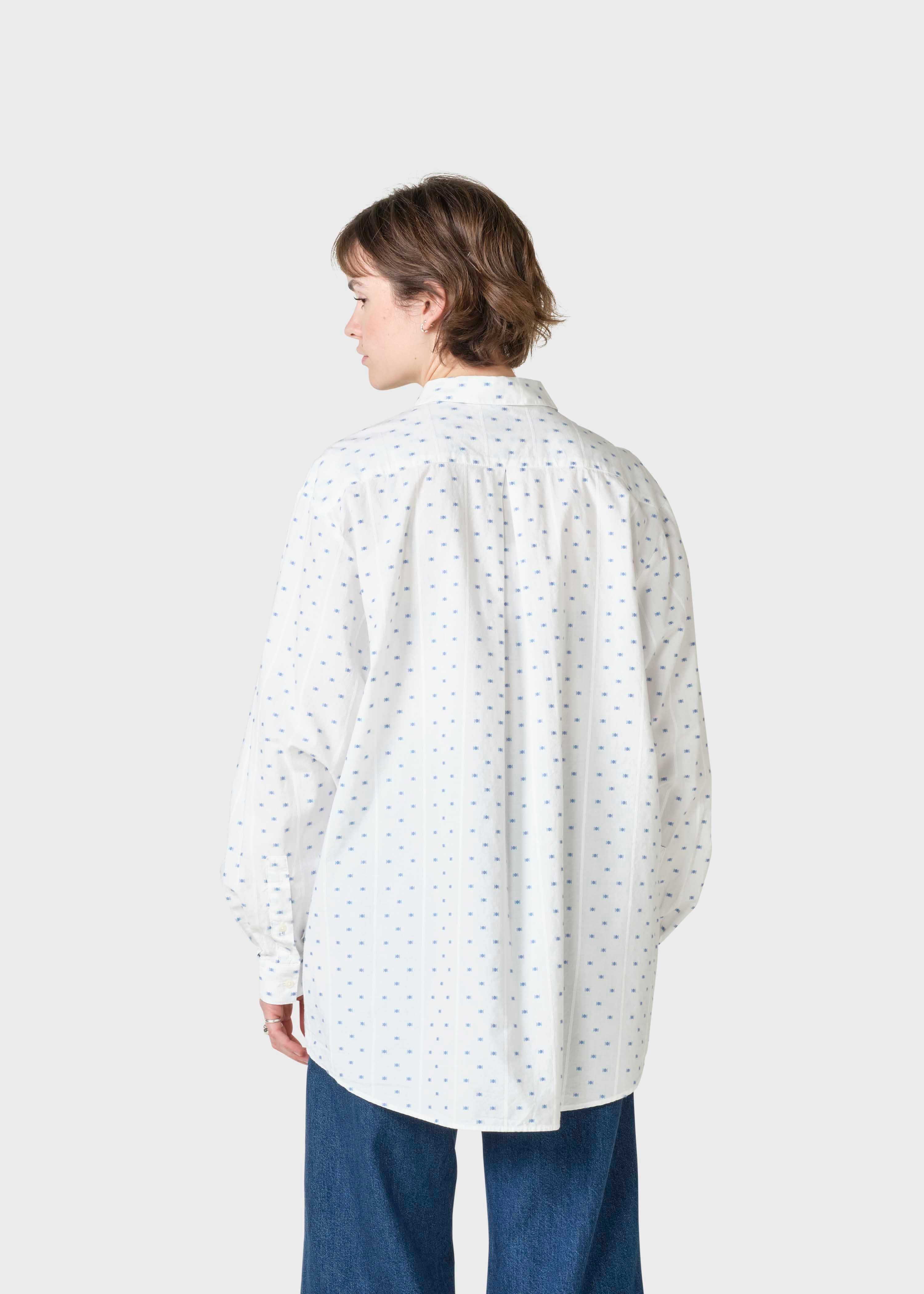 Nancy Shirt - White/light Blue