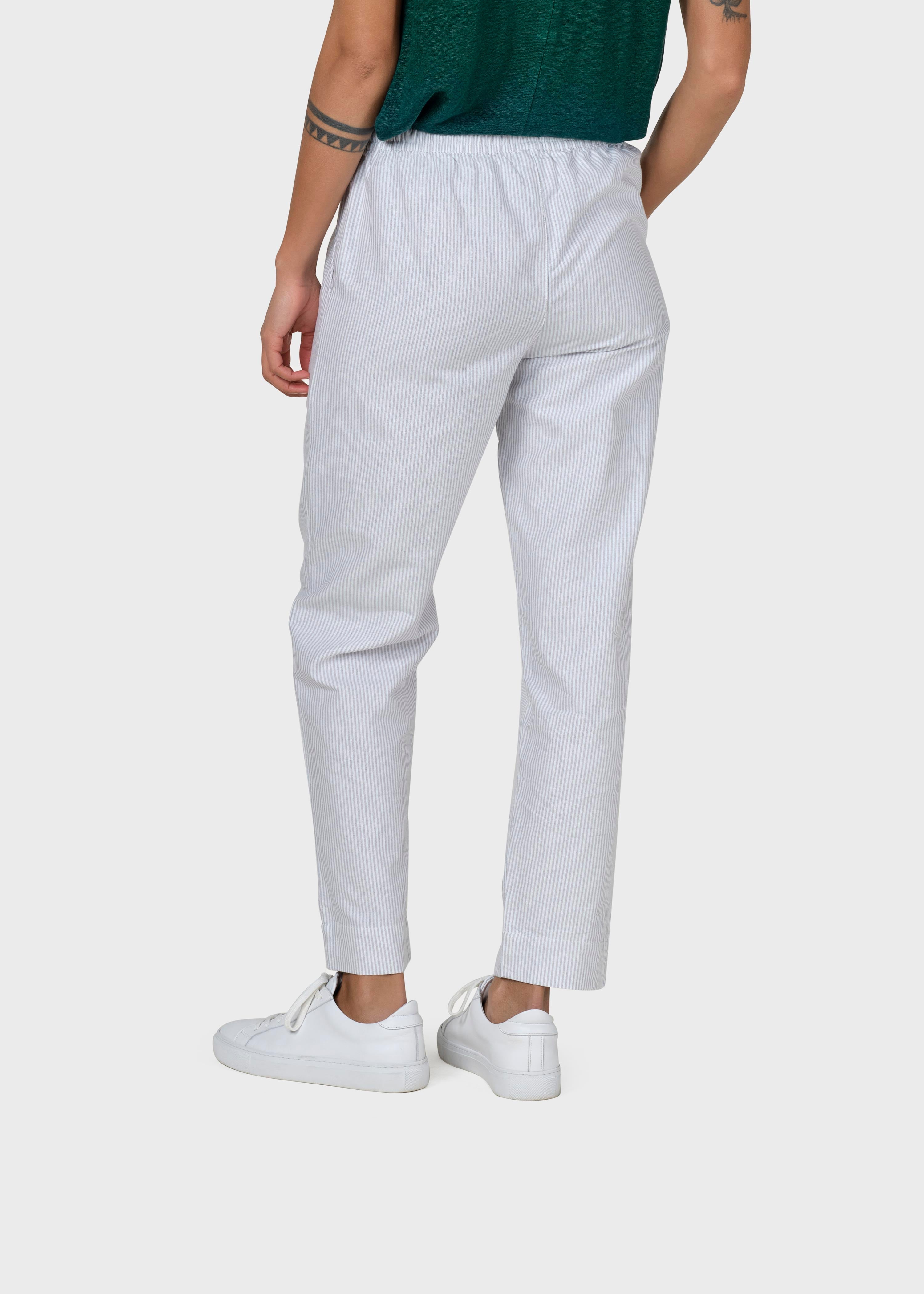 Nicoline Striped Pants - White/sand