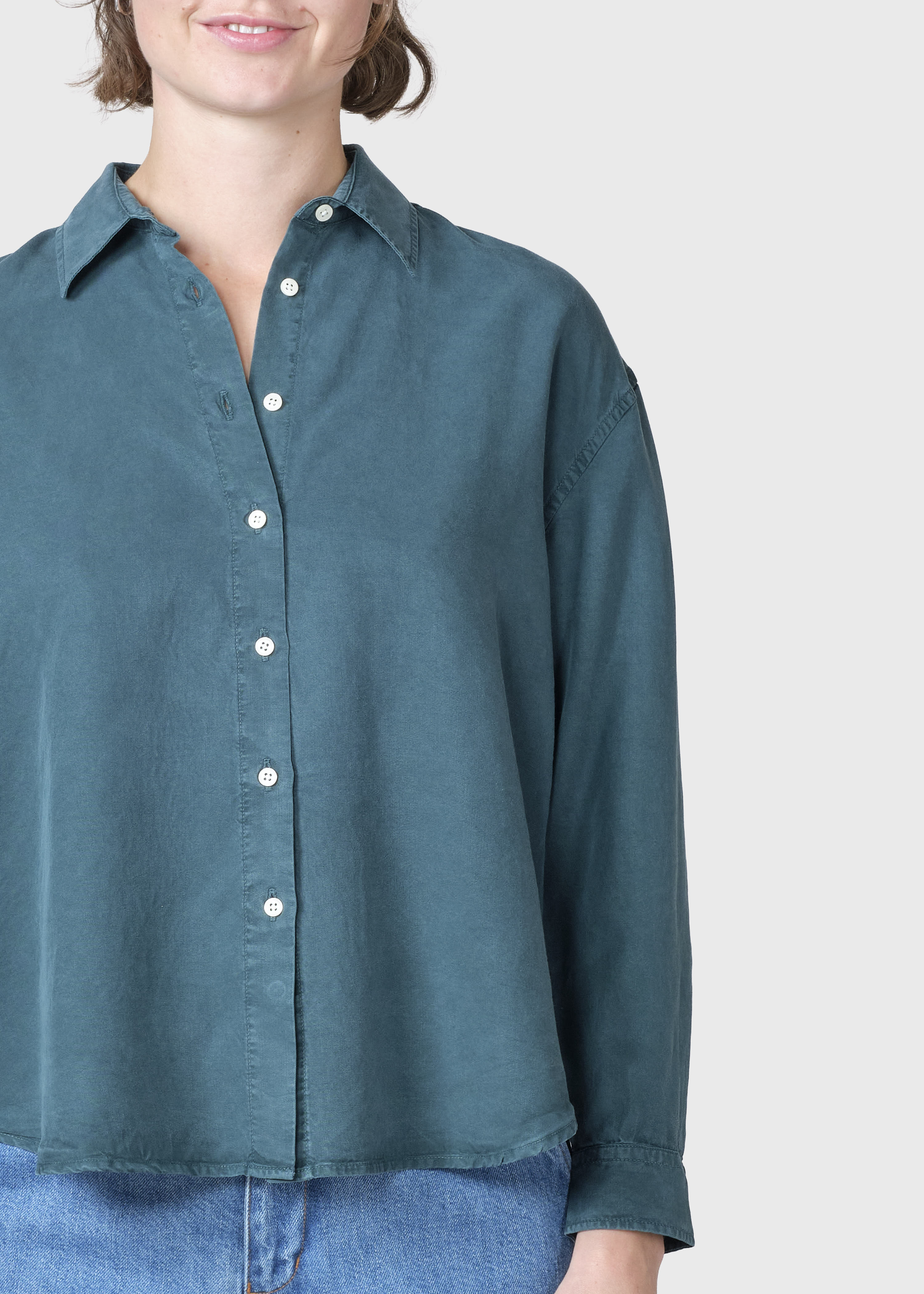 Ofelia Short Shirt - Moss Green