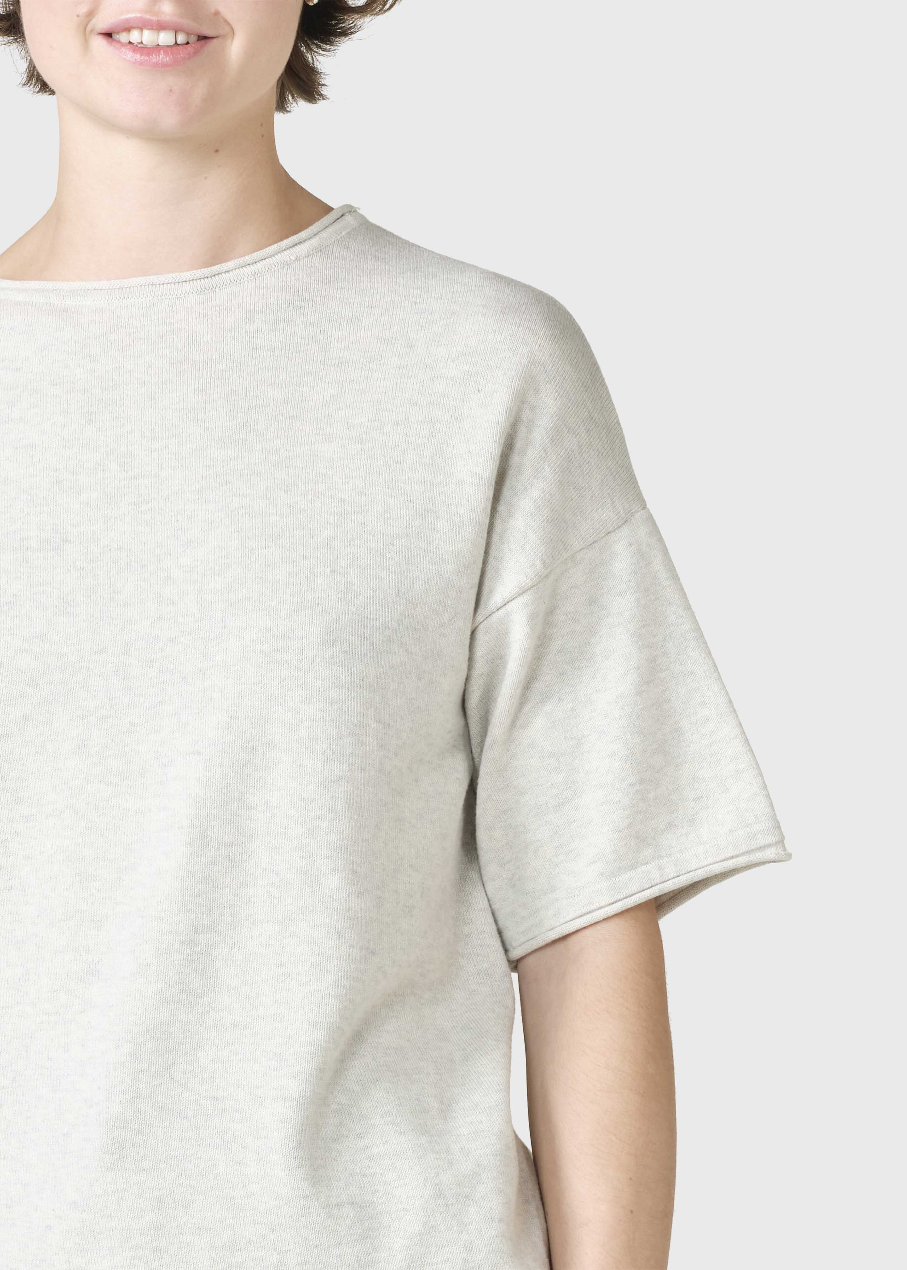 Patricia S/s Knit - Cream Melange