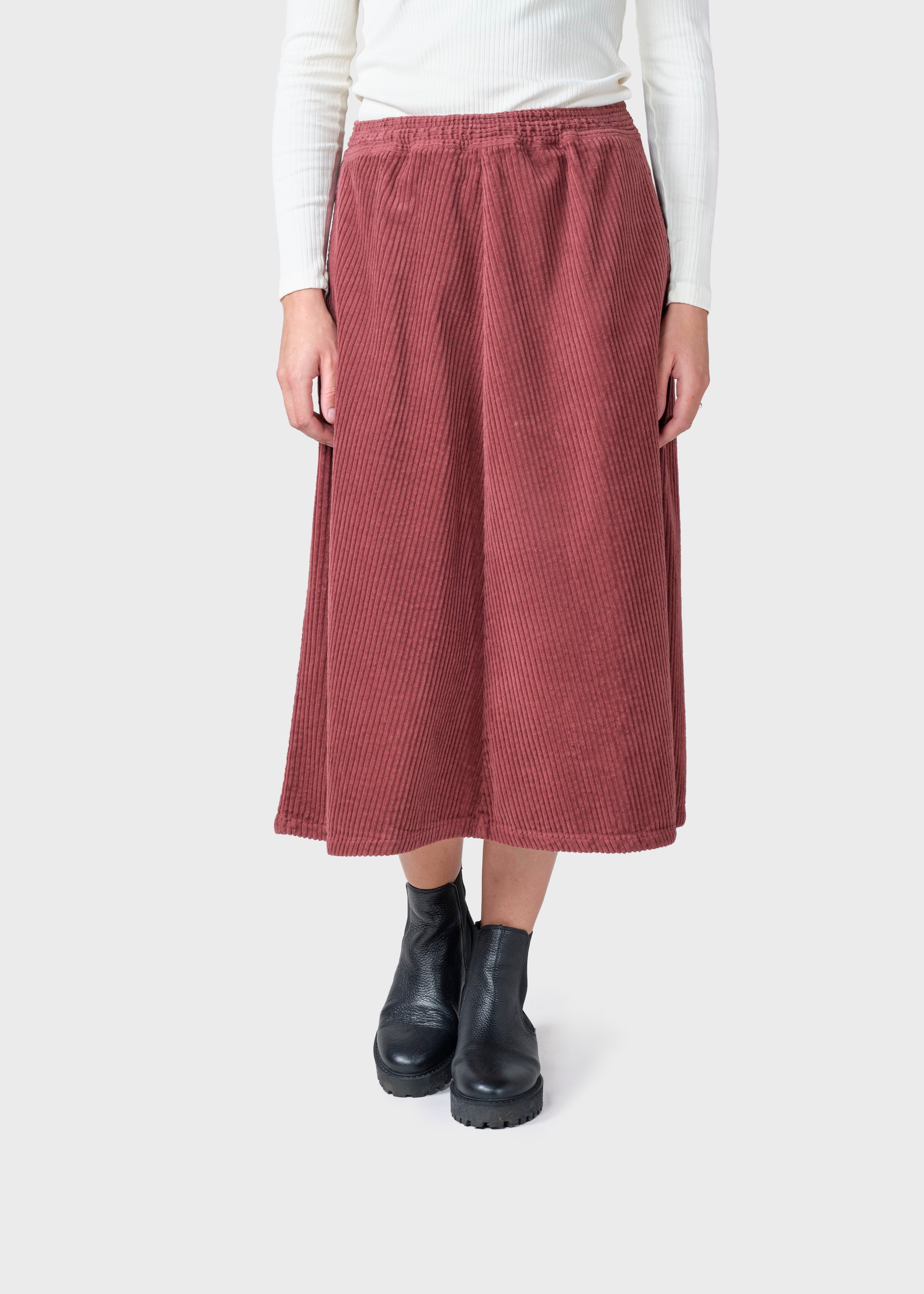 Ramona Cord Skirt - Burgundy