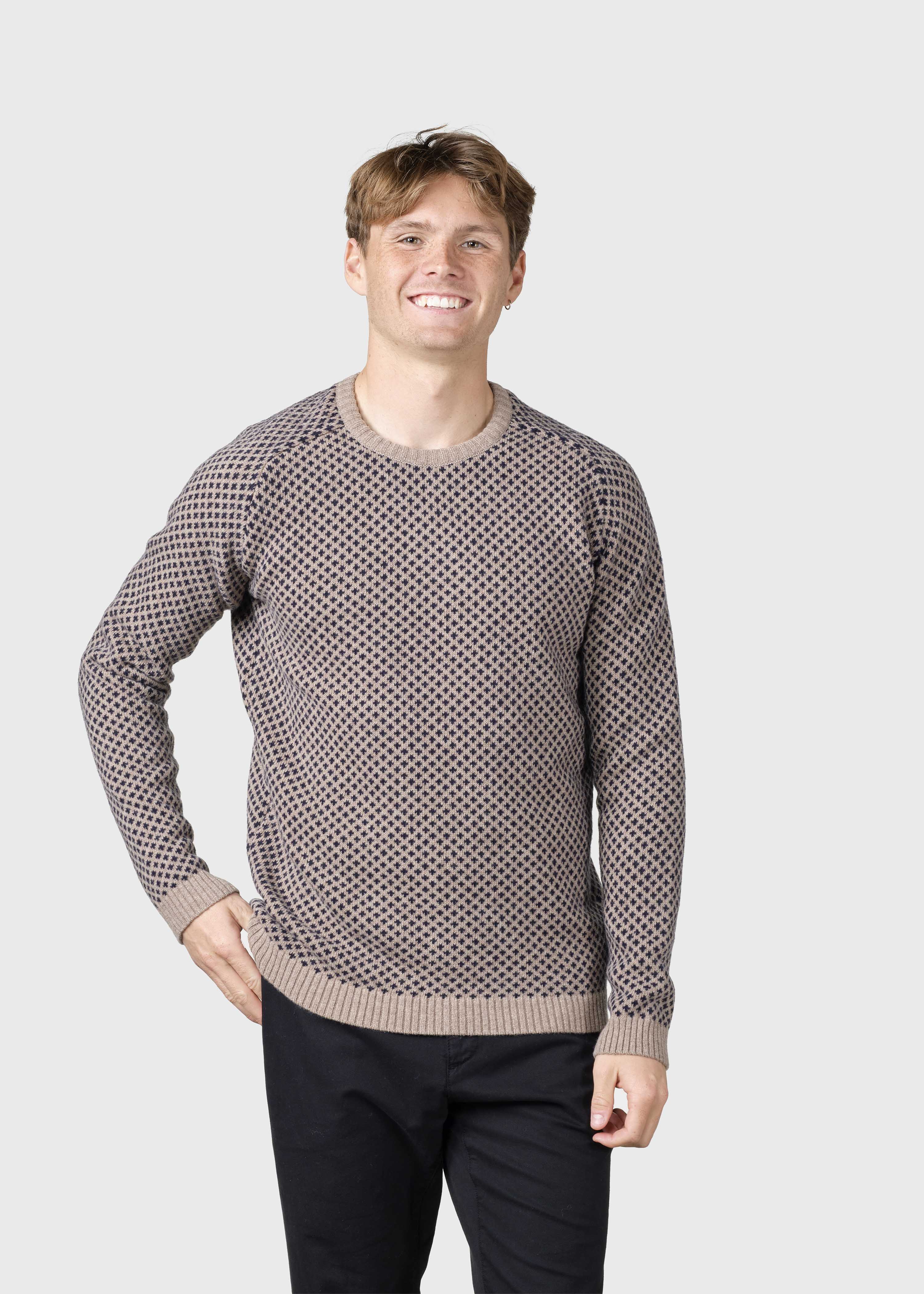 Rene Knit - Sand/navy