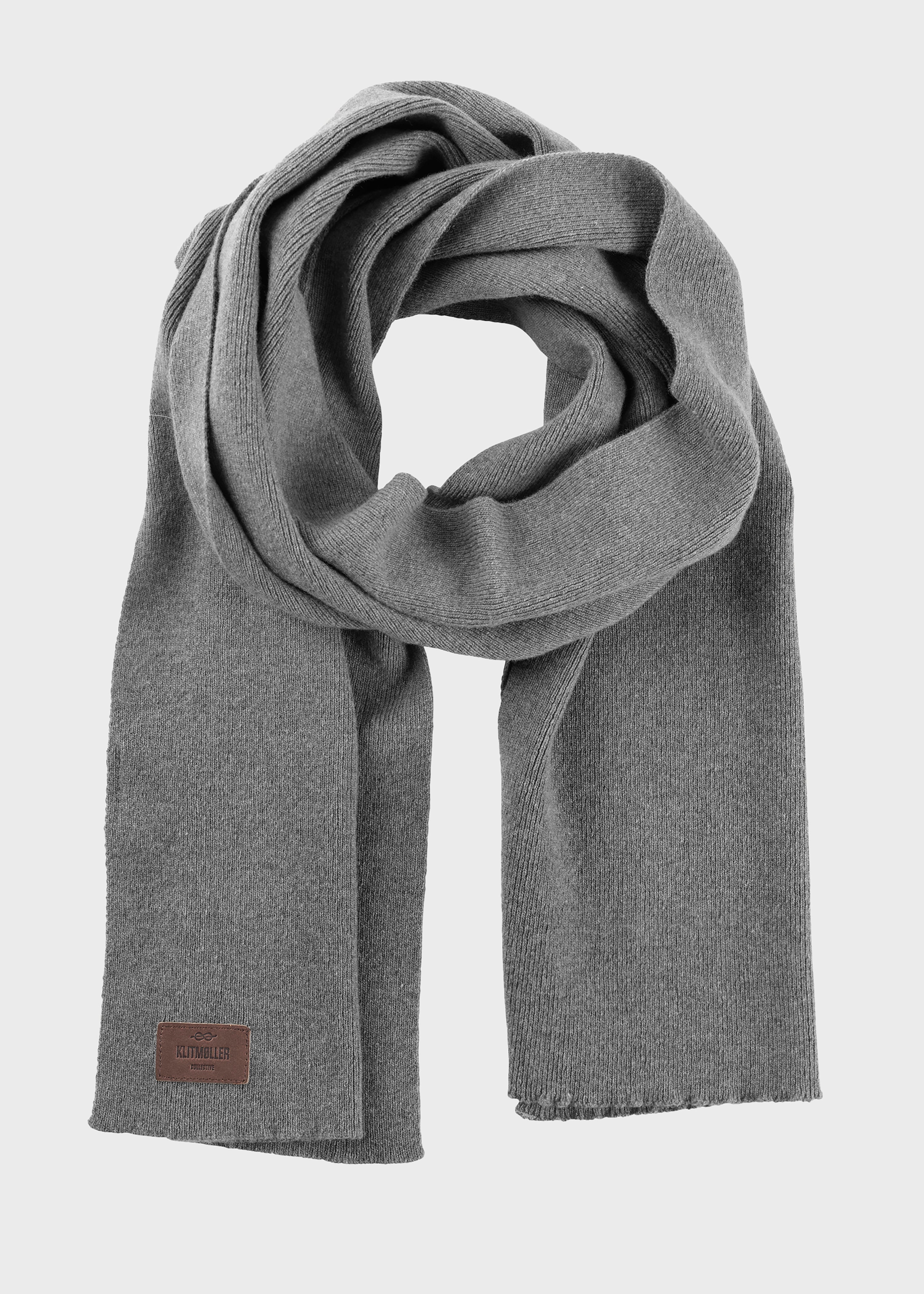 Rib Scarf - Light Grey