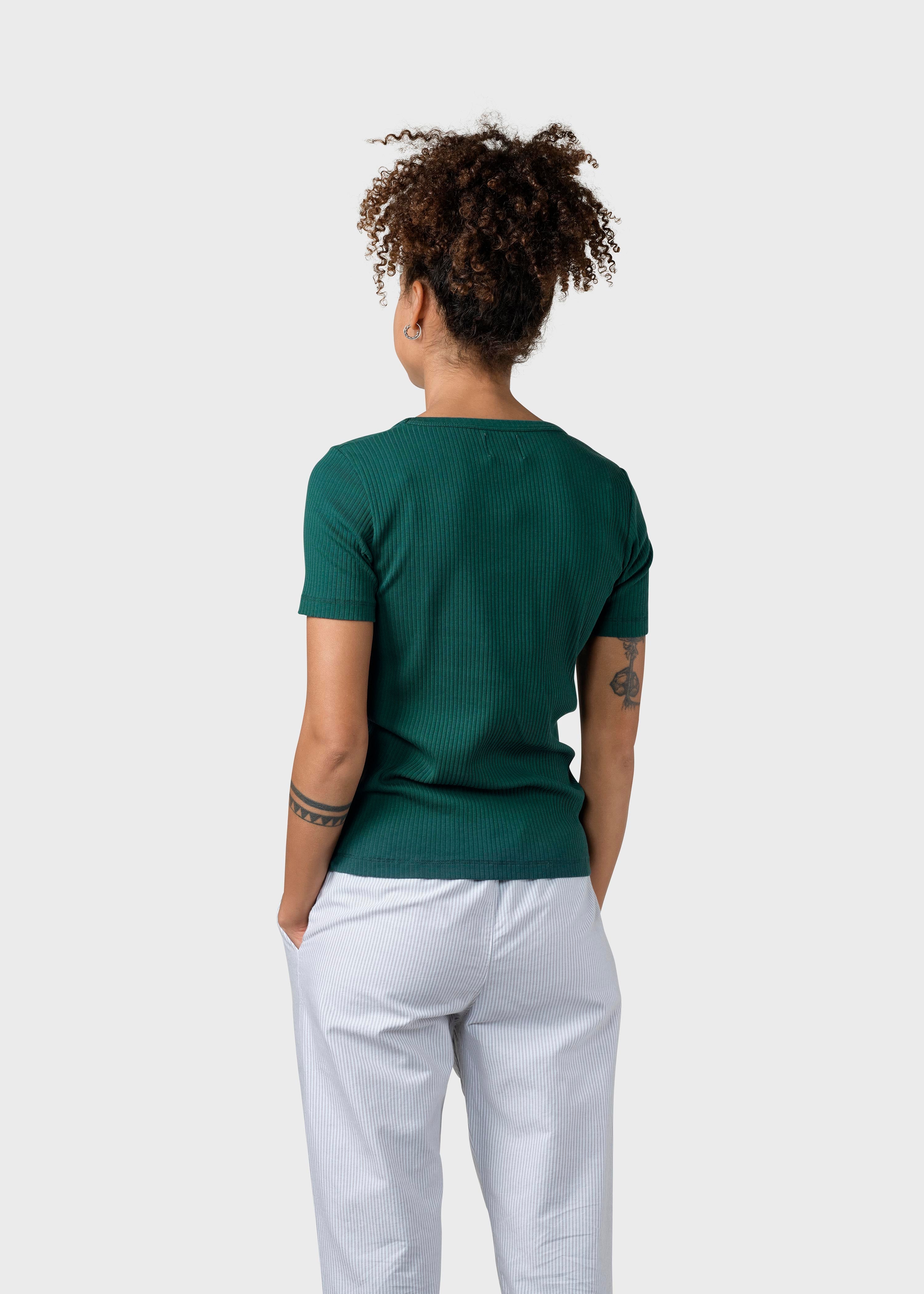Rib Tee - Moss Green
