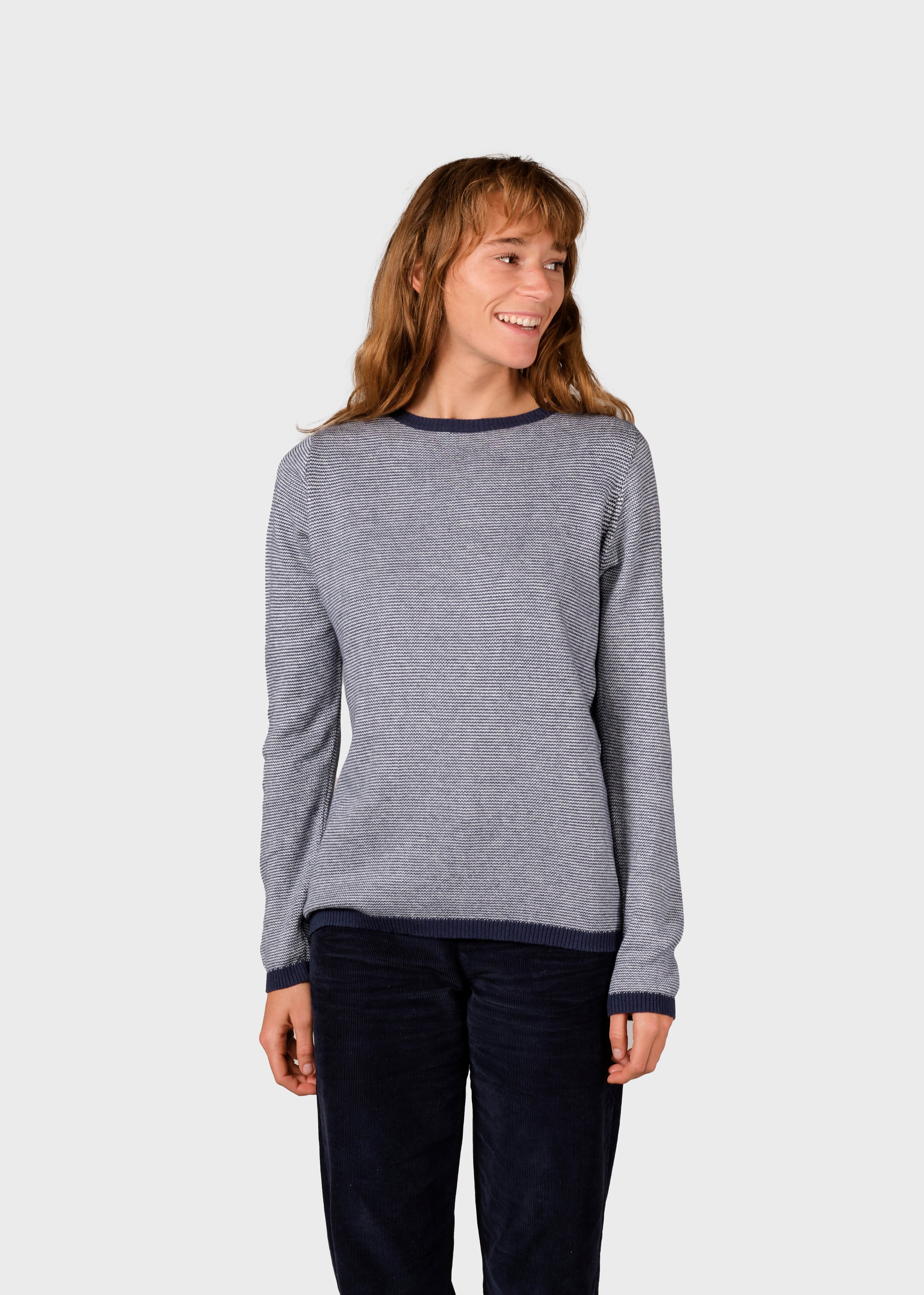 Rosa Knit - Navy/cream