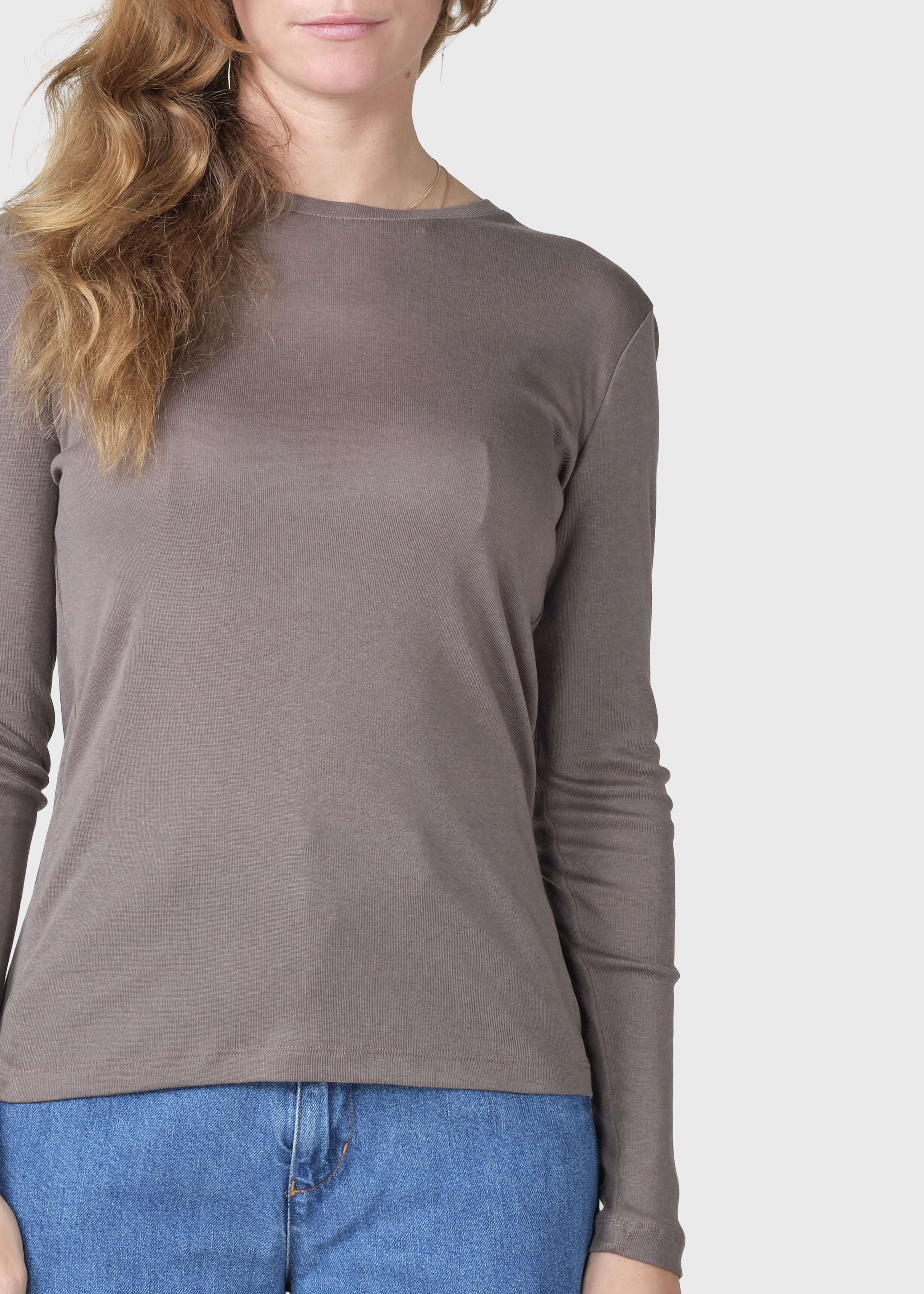 Selma Ls Tee - Taupe