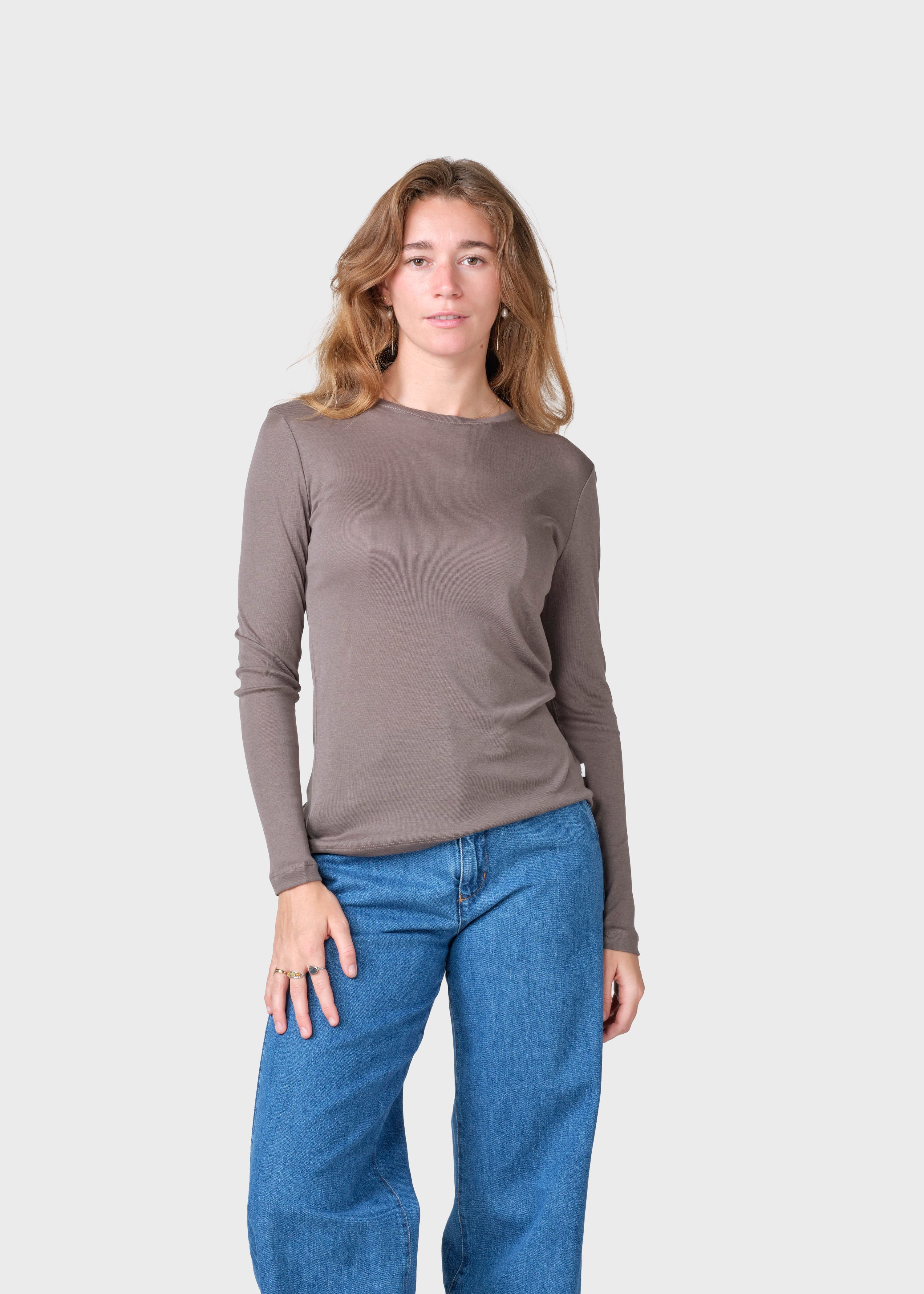 Selma Ls Tee - Taupe