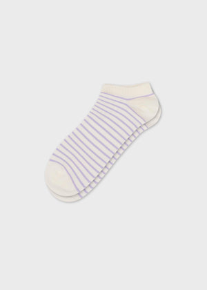 Short Sock - Cream/lilac