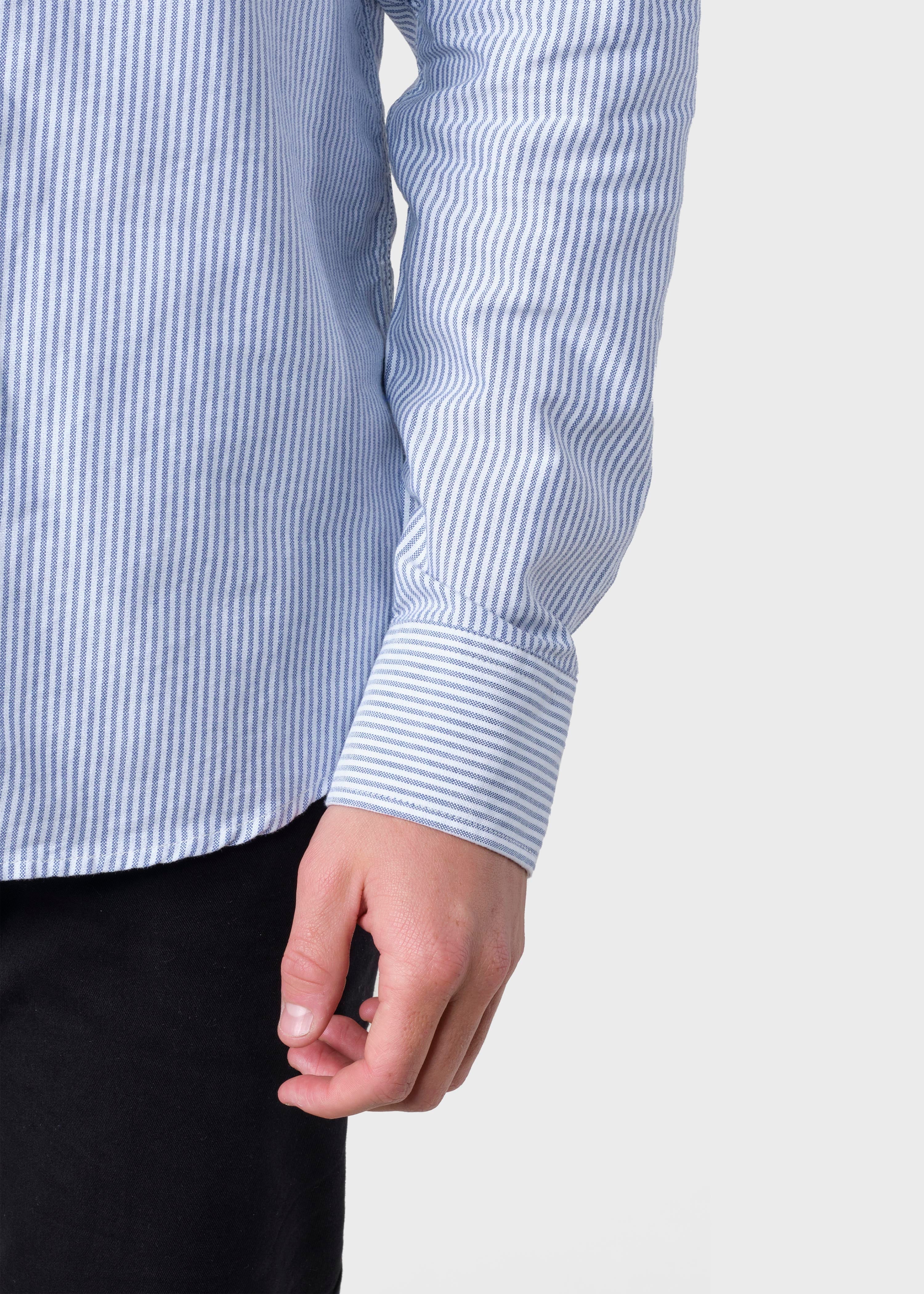 Simon Striped Shirt - White/navy