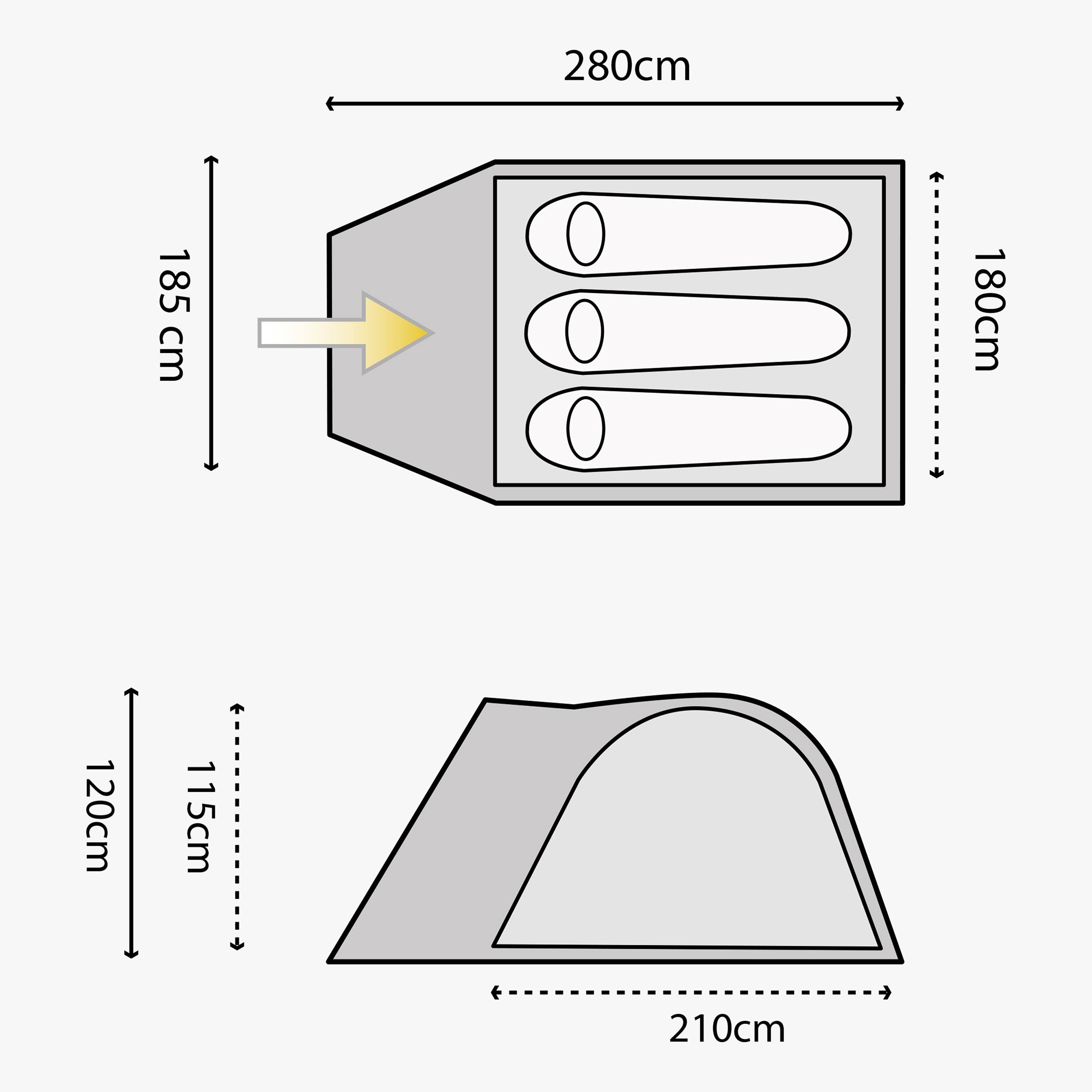 Highlander - Juniper 3 Person Dome Tent
