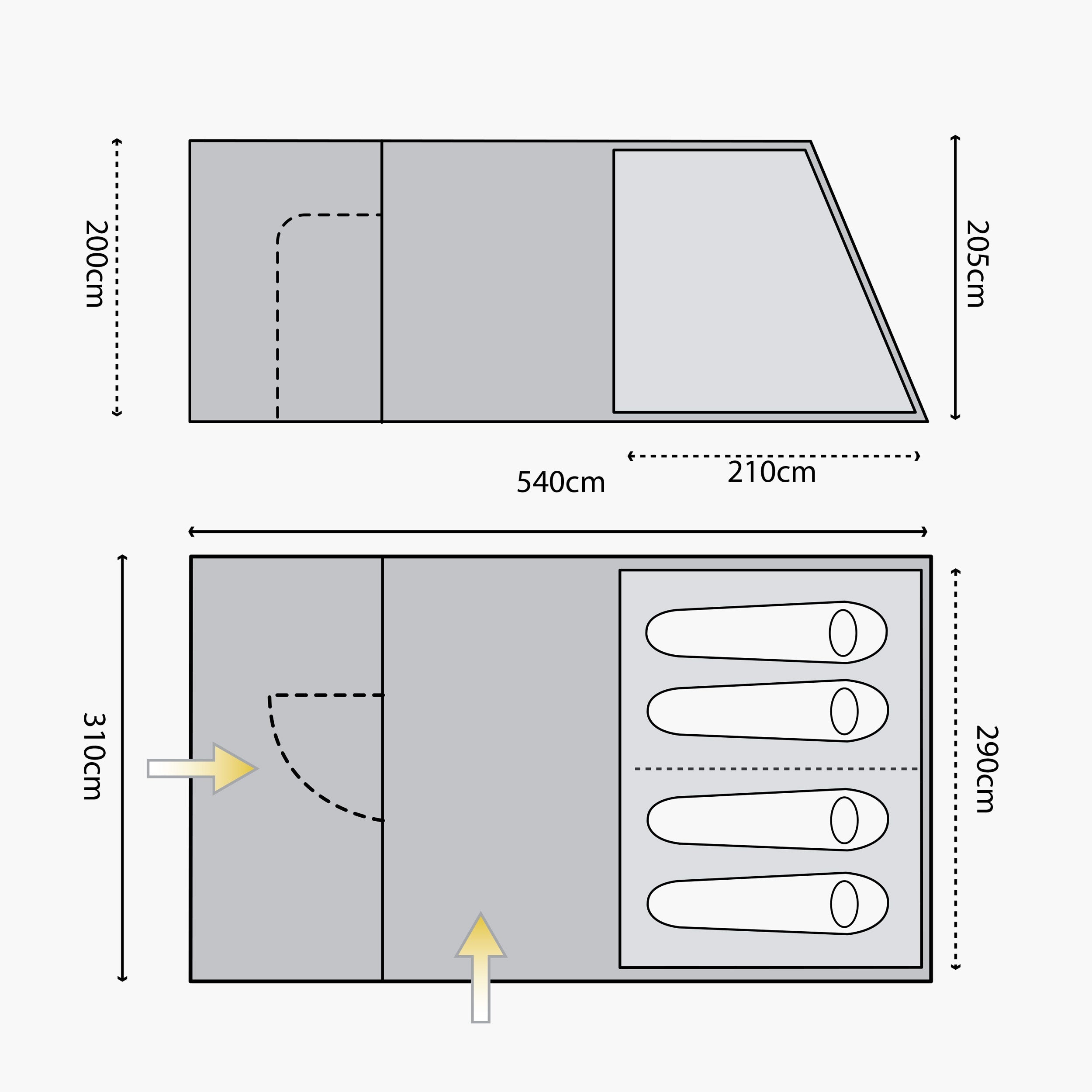 Highlander - OAK 4 FAMILY TUNNEL BLANKET, BLUE