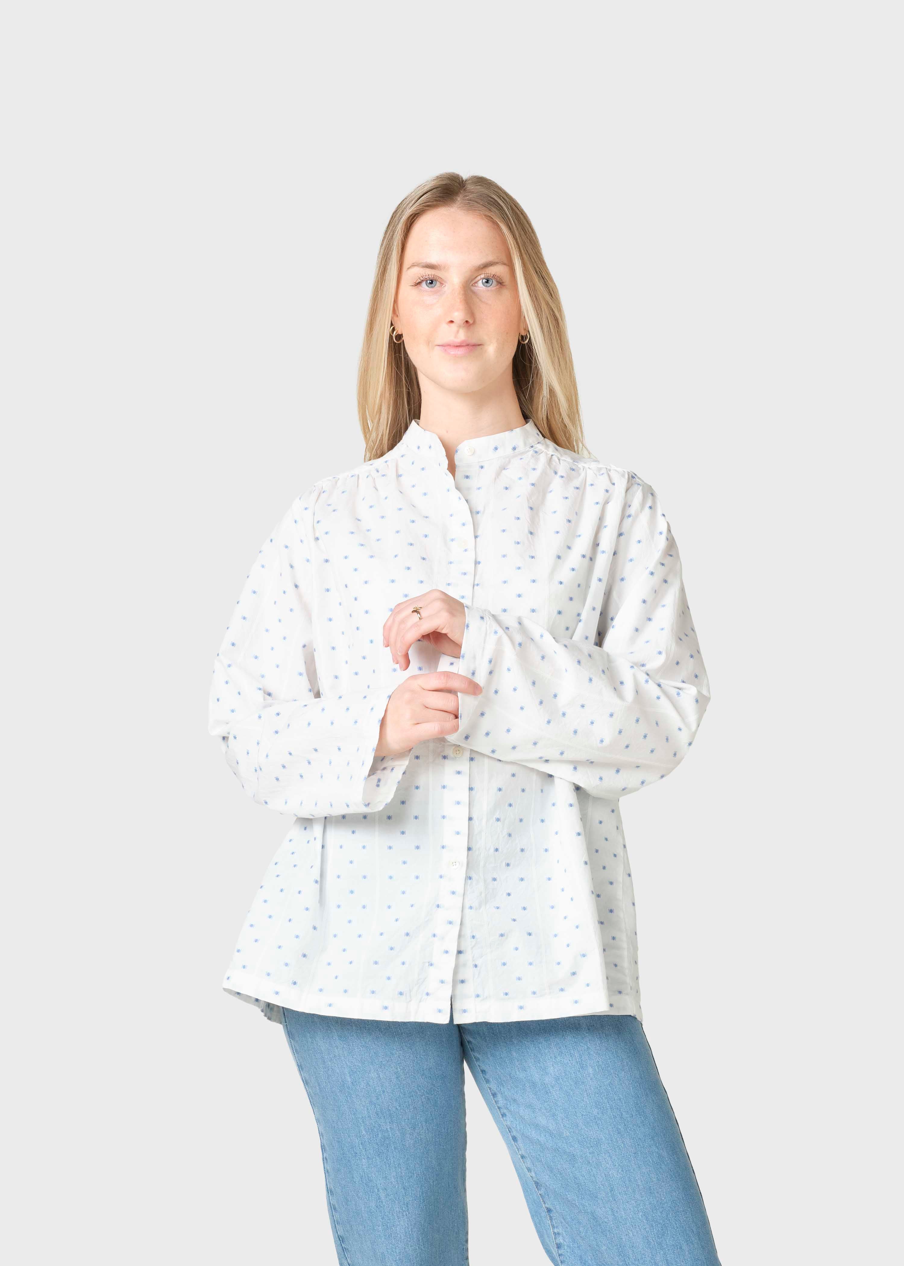 Tracy Shirt - White/light Blue