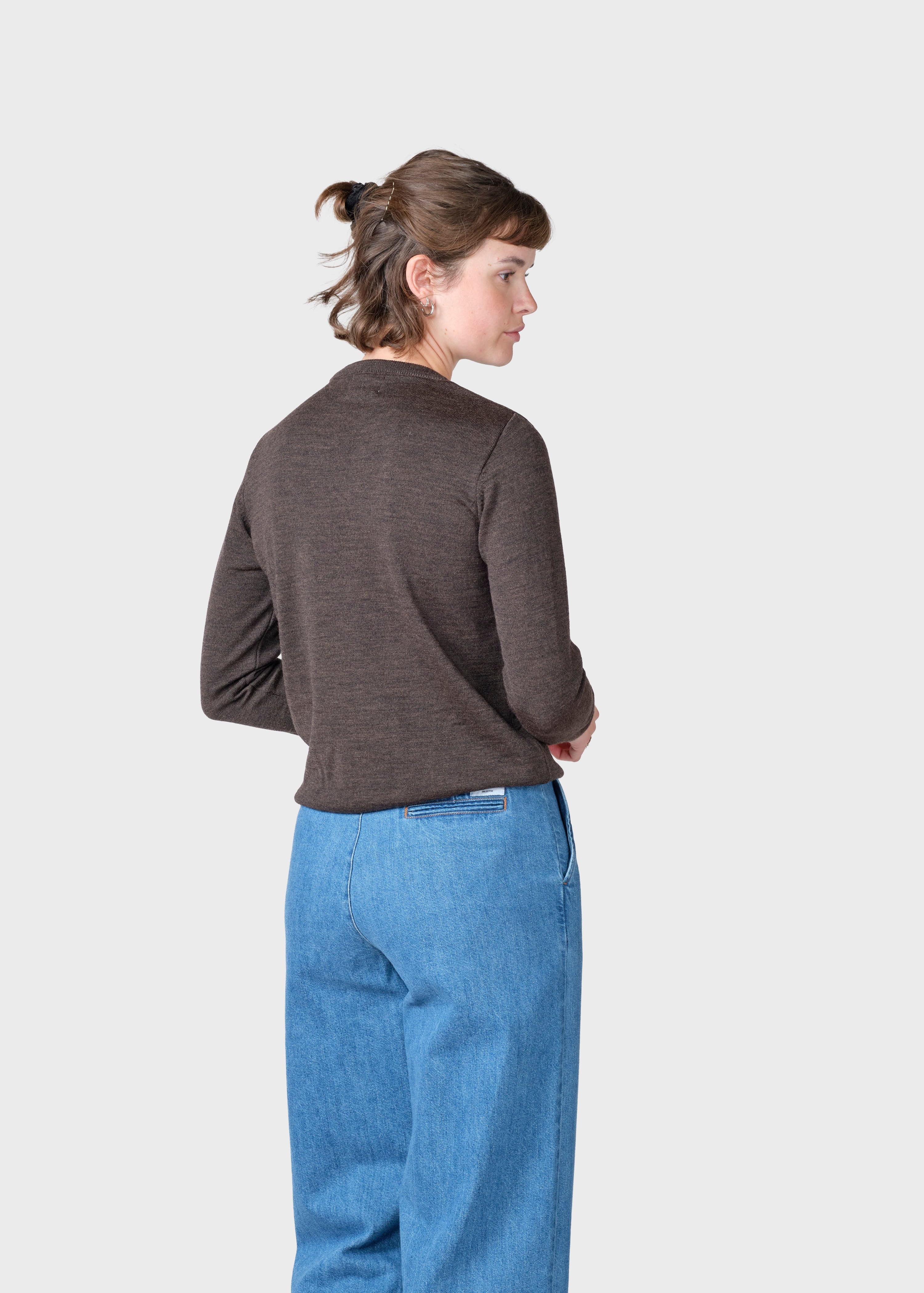 Womens Basic Merino Knit - Taupe
