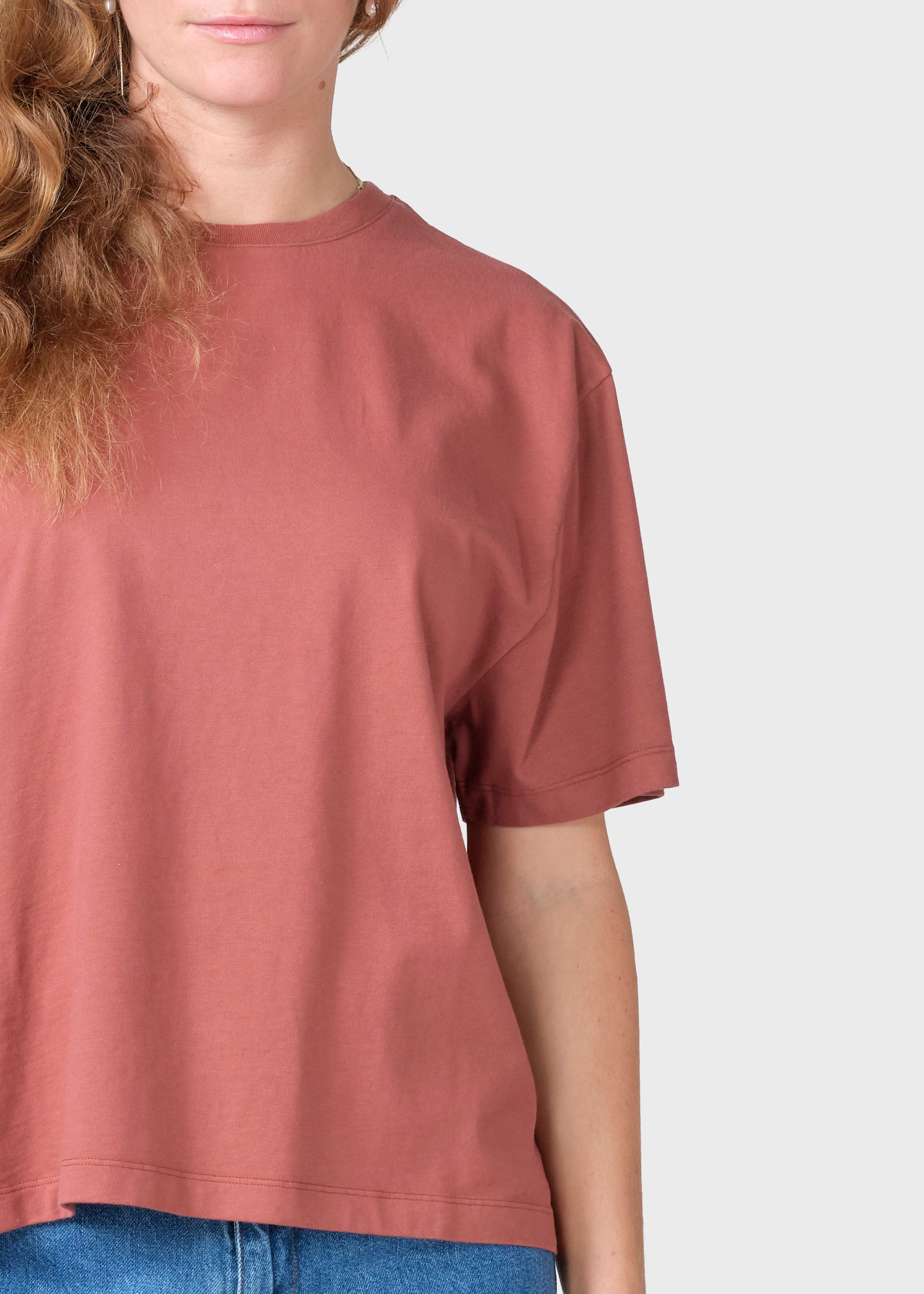 Womens Boxy Tee - Burgundy