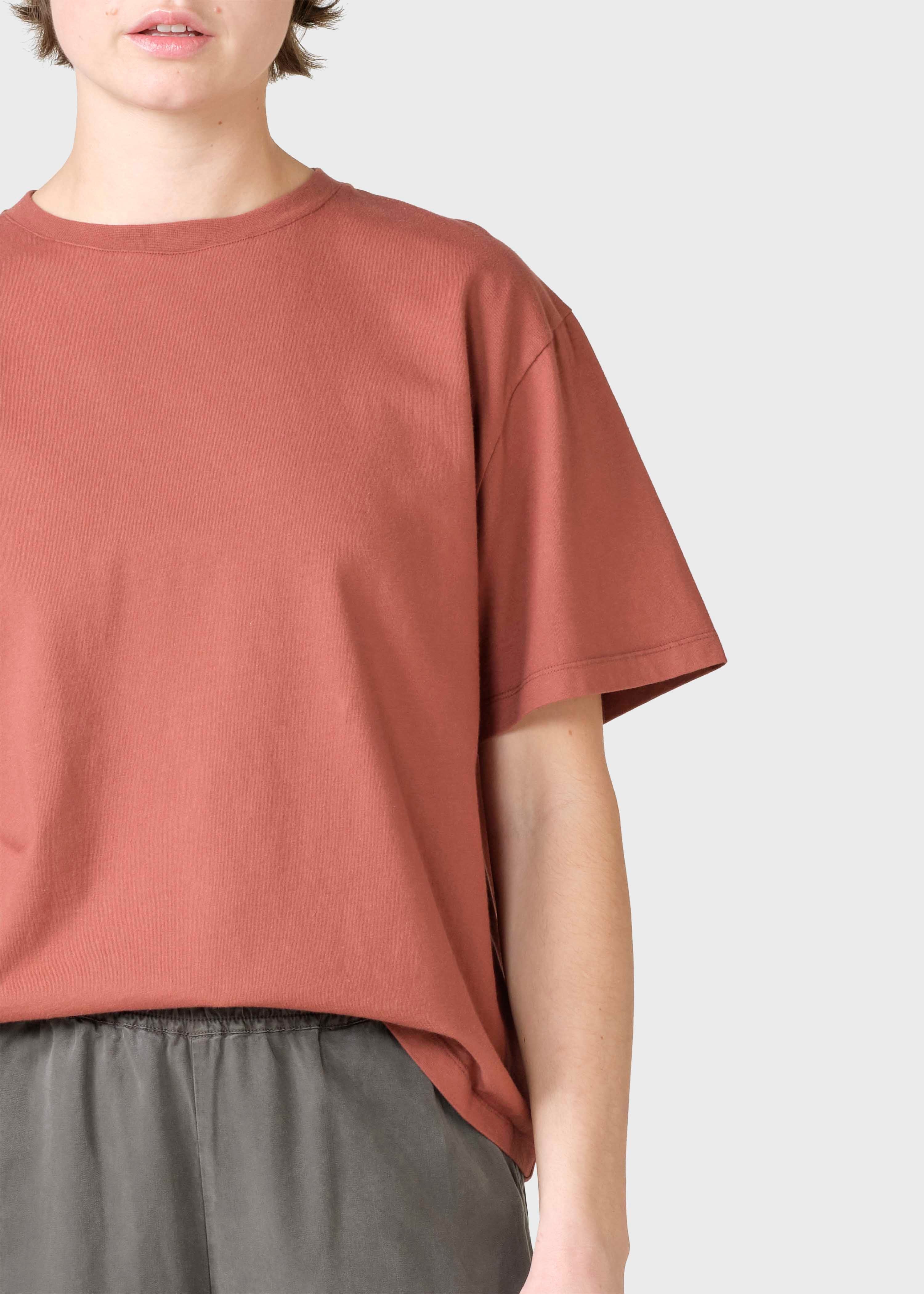 Womens Boxy Tee - Burnt Sienna