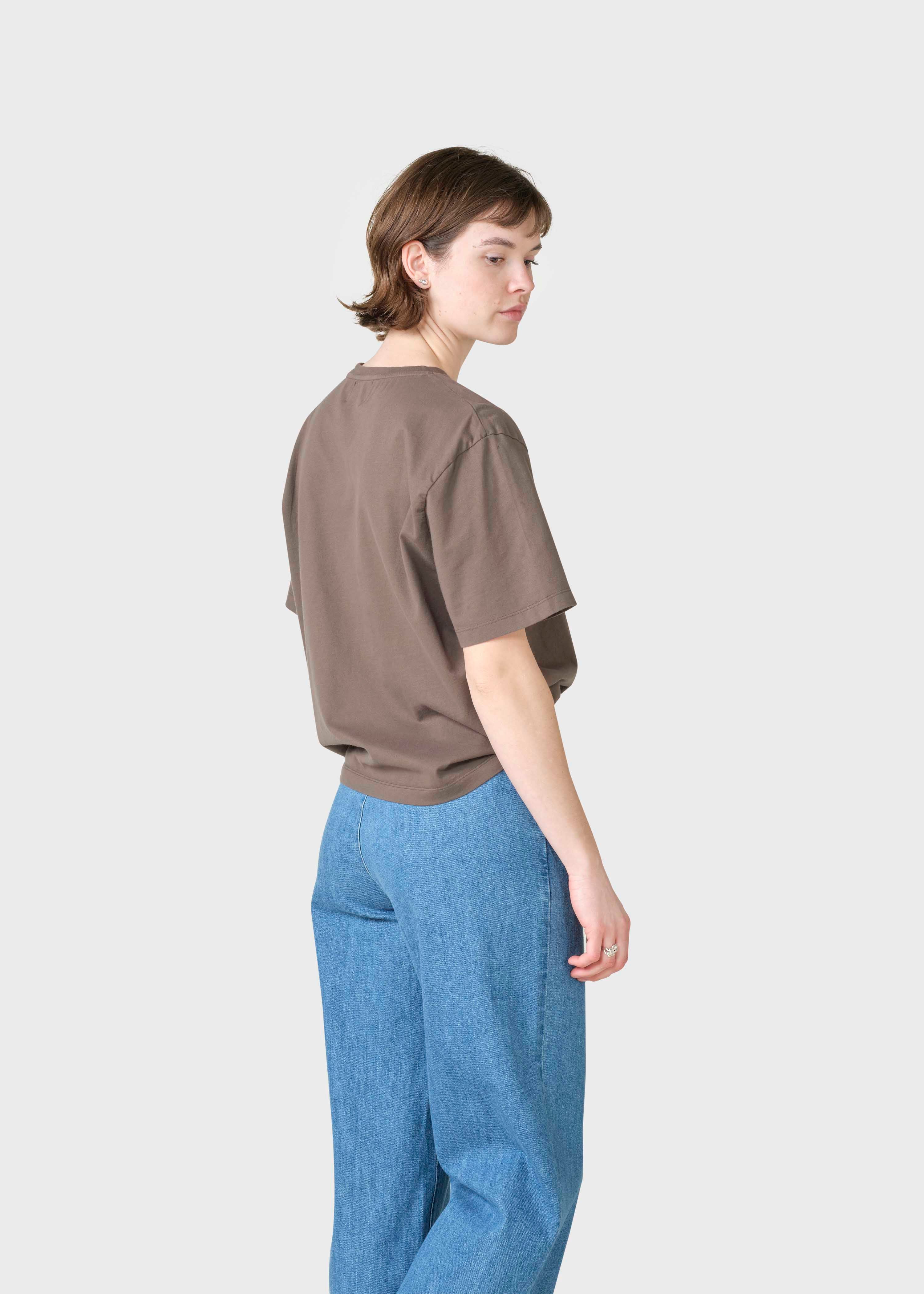 Womens Boxy Tee - Taupe