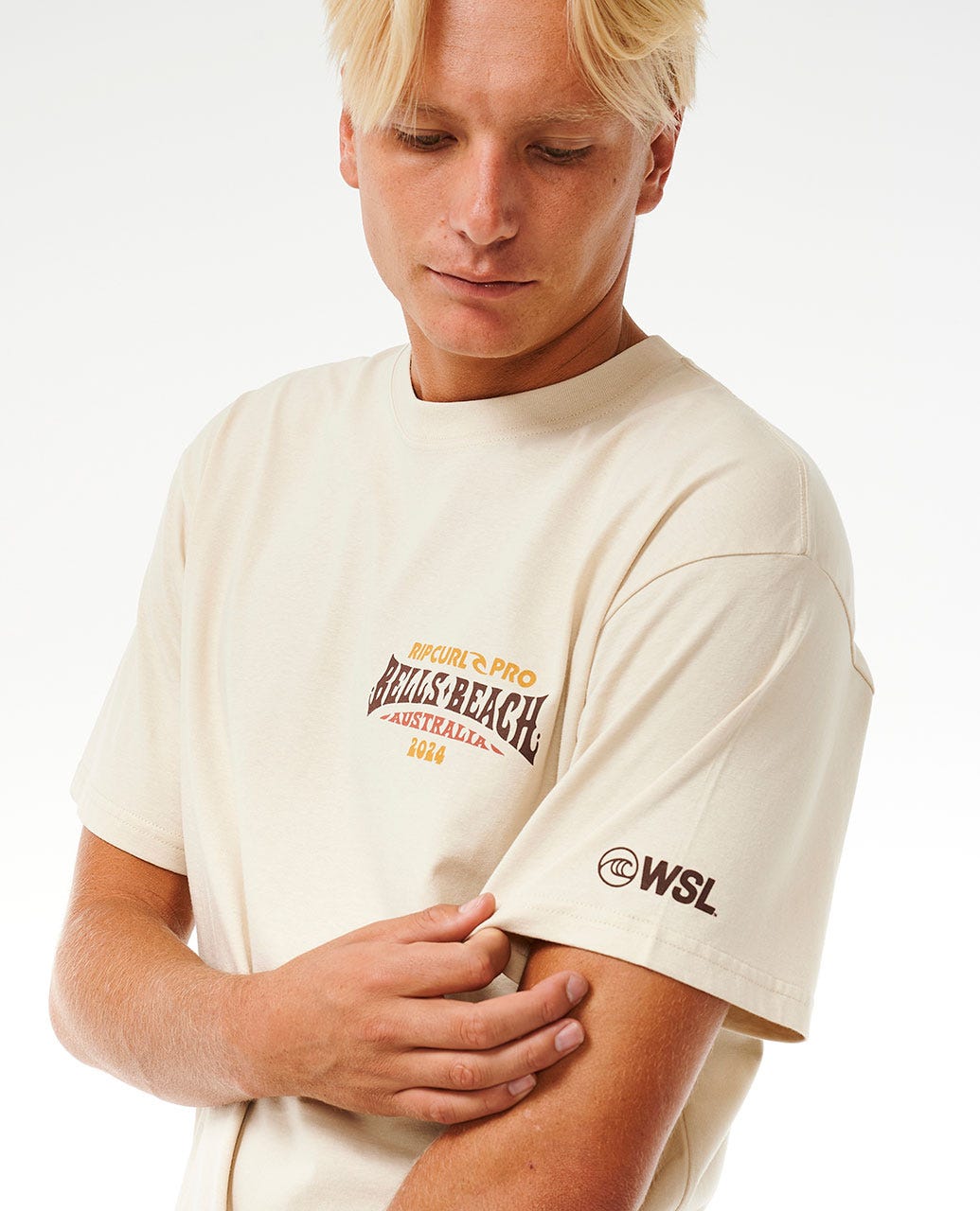 RIP Curl Pro Bells Beach 2024 Kurzschlämungs -T -Shirt ausrichten