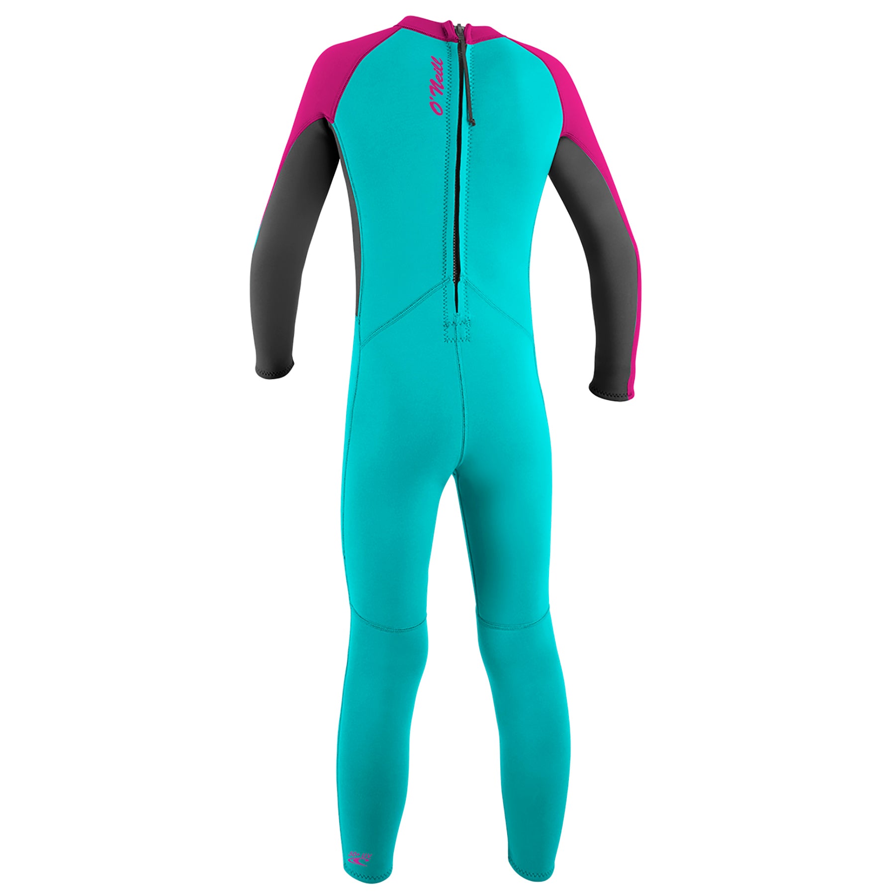 Toddler Reactor-2 2mm Back Zip Full - Girls - lightaqua/graphite/berry
