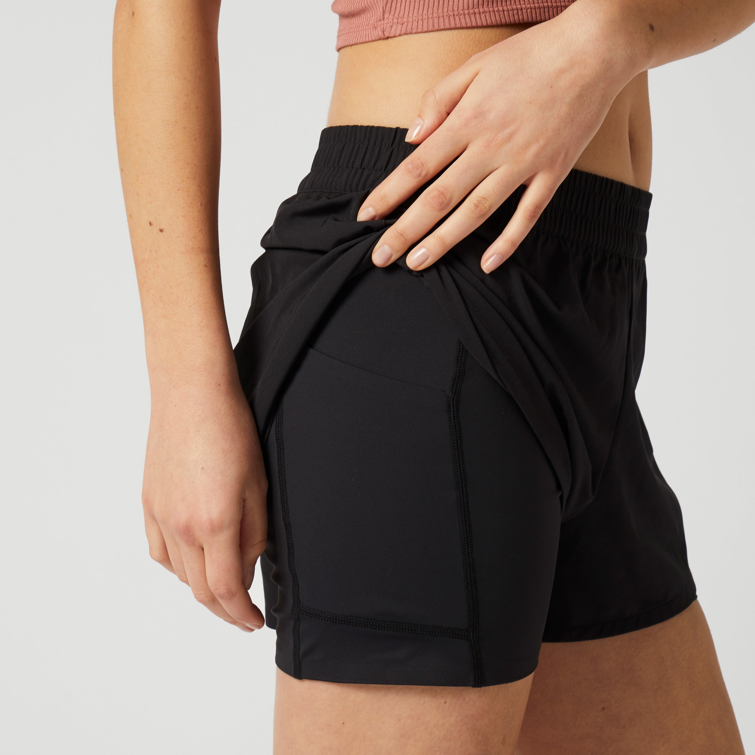 Ida gefütterte Sportshorts Damen - Schwarz