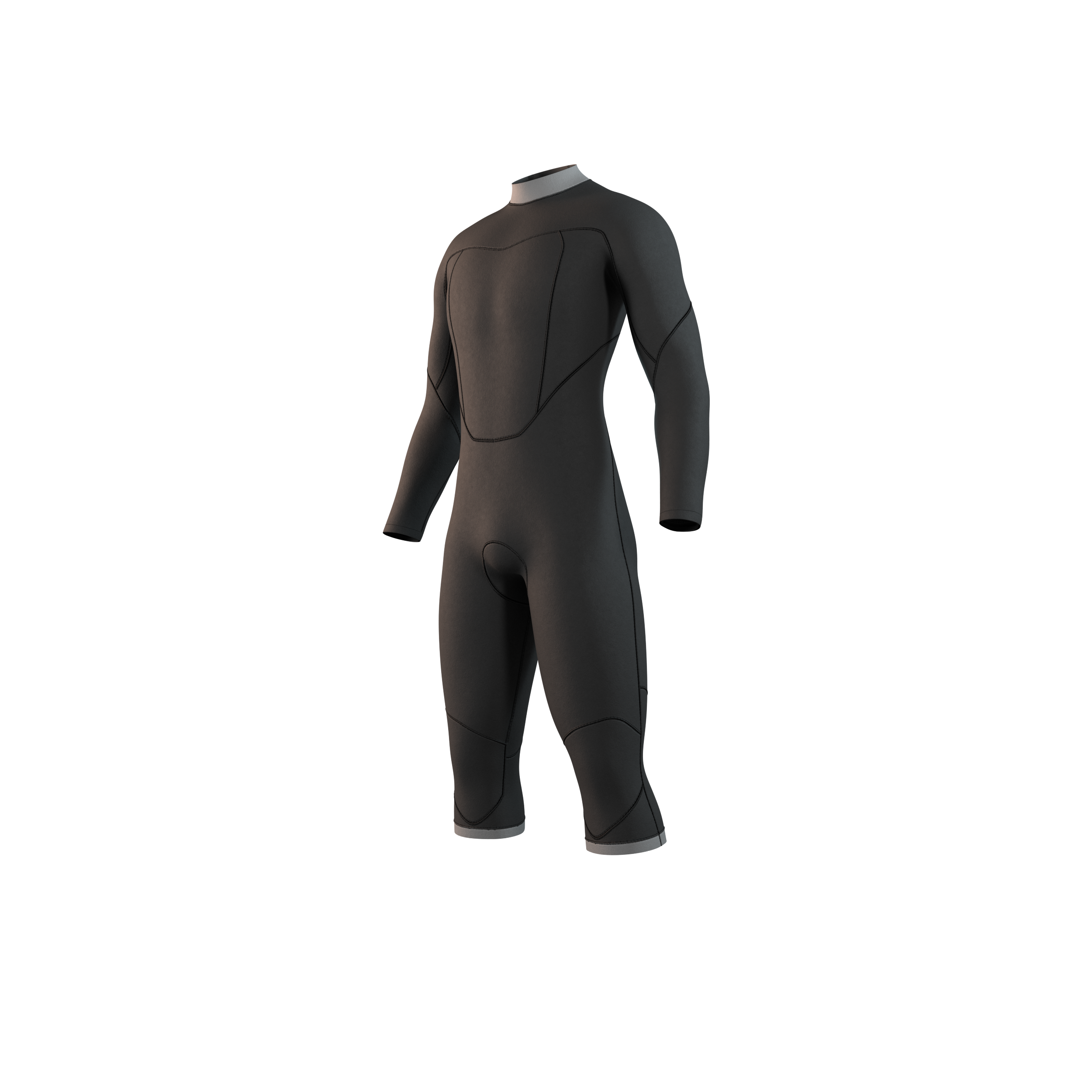 Mystic - Brand Longarm Shortleg 3/2mm Bzip Flatlock - 2025 - Schwarz