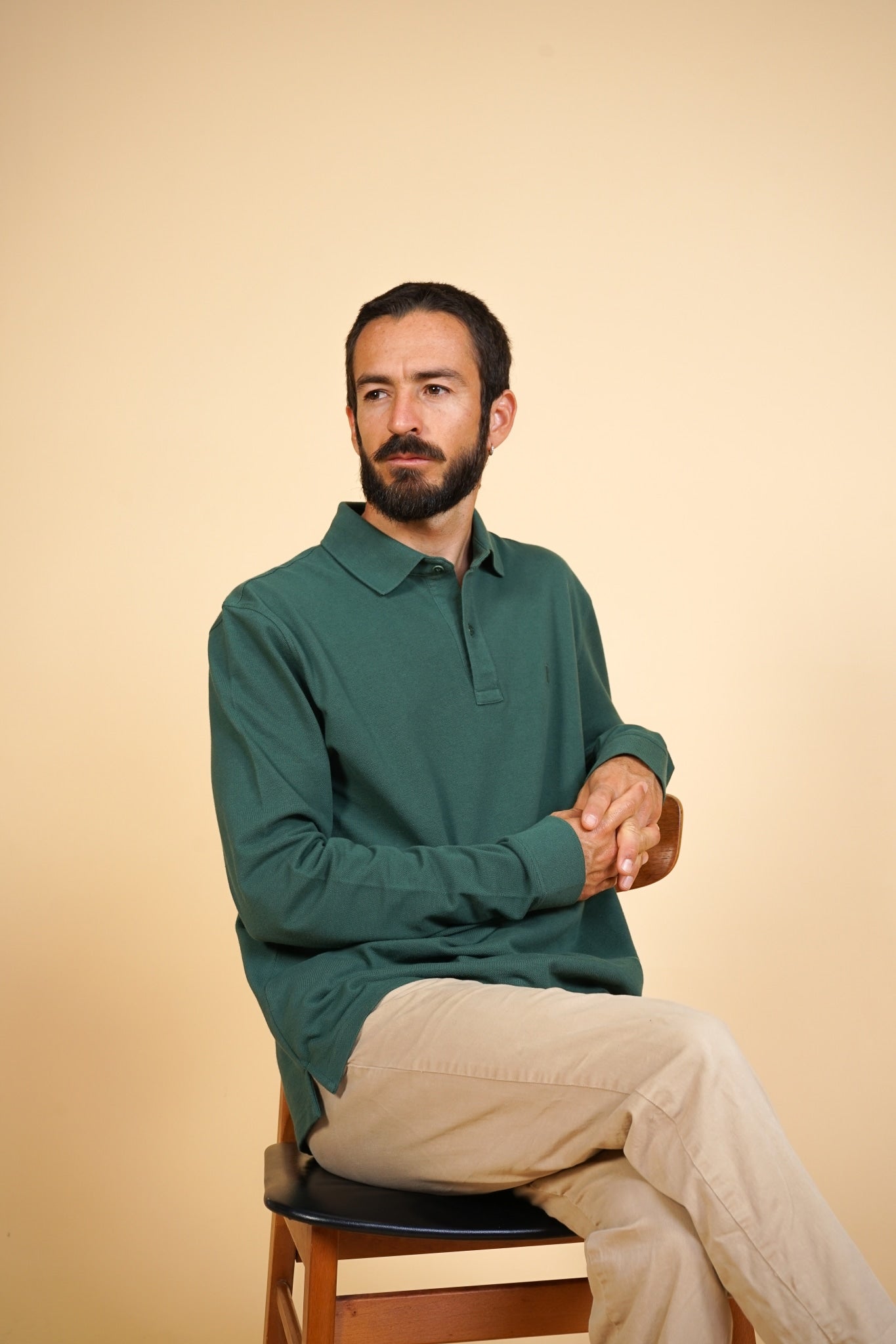 Pique Men'S Ls Polo