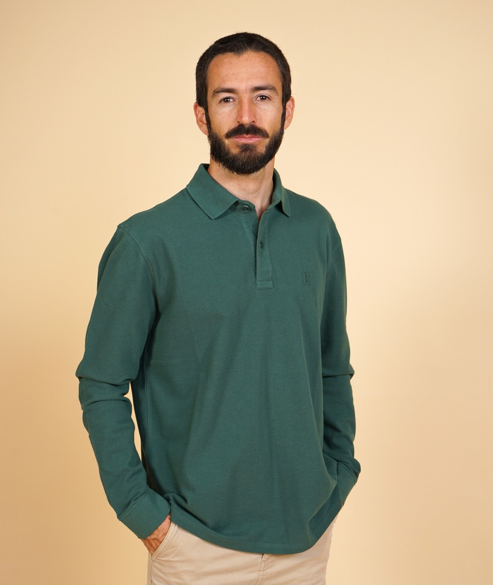 Pique Men'S Ls Polo
