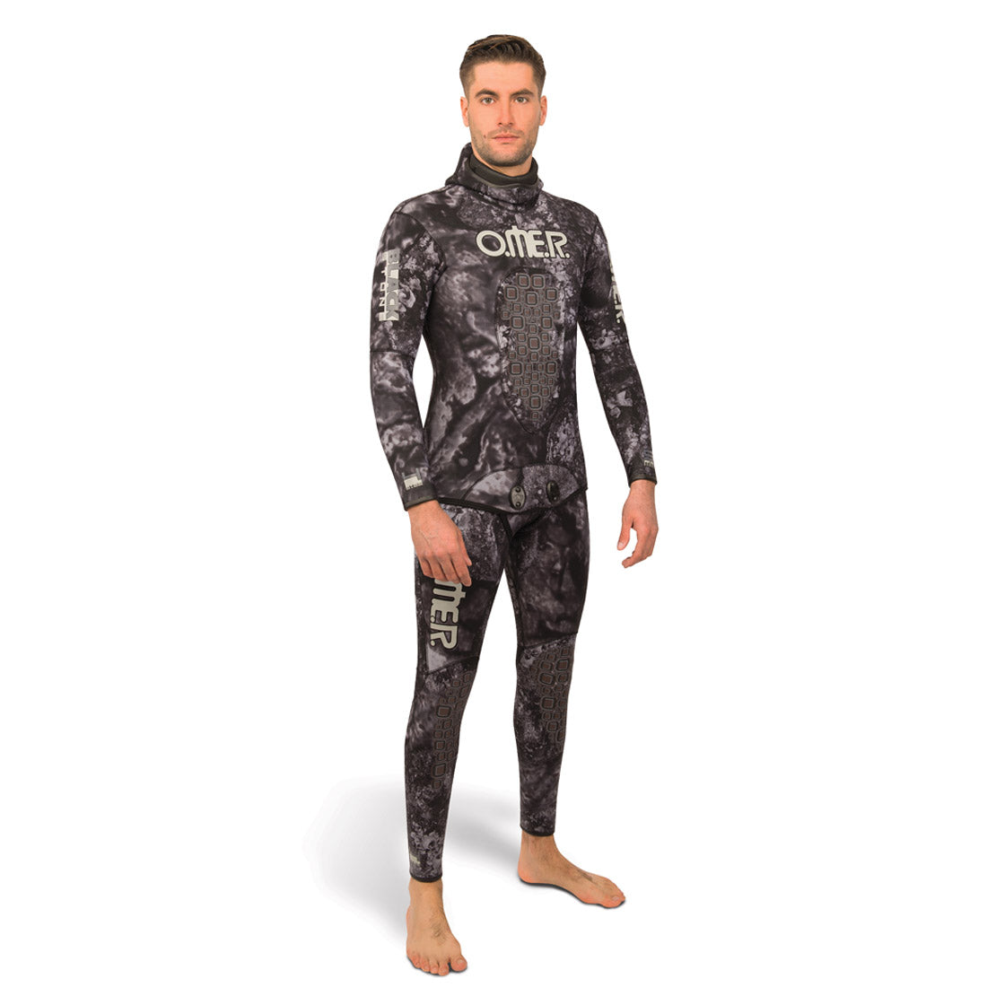 Omer Black Stone 7mm Wetsuit with High Waist Pants
