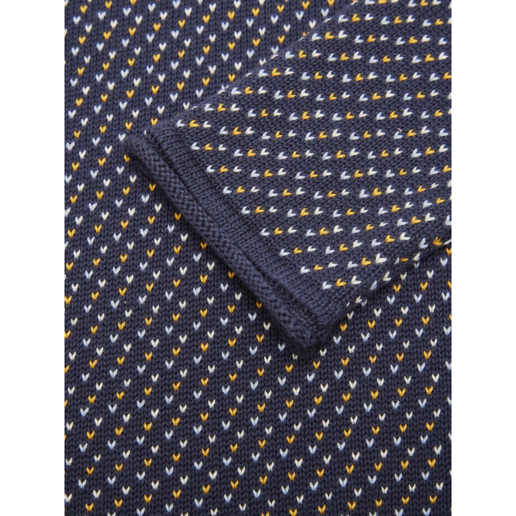 Knowledge Cotton Apparel Valley Jacquard Knit Sweater, Total Eclipse