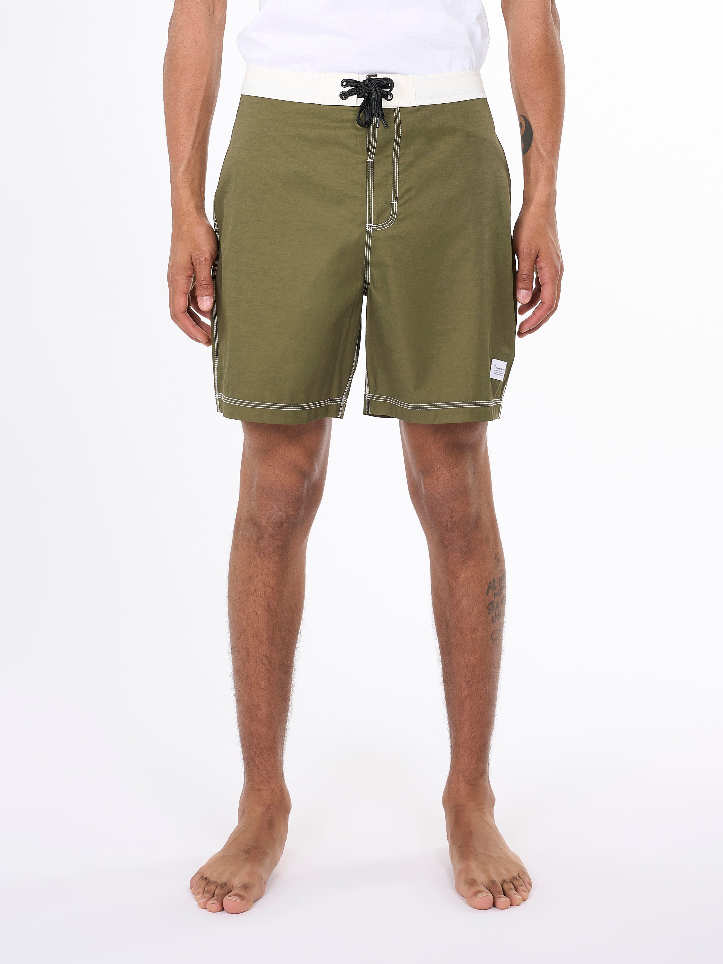Kenntnisgekotton Bekleidung - Brettschwimmhemden - Grs/Veganer Peta - verbrannter Olive